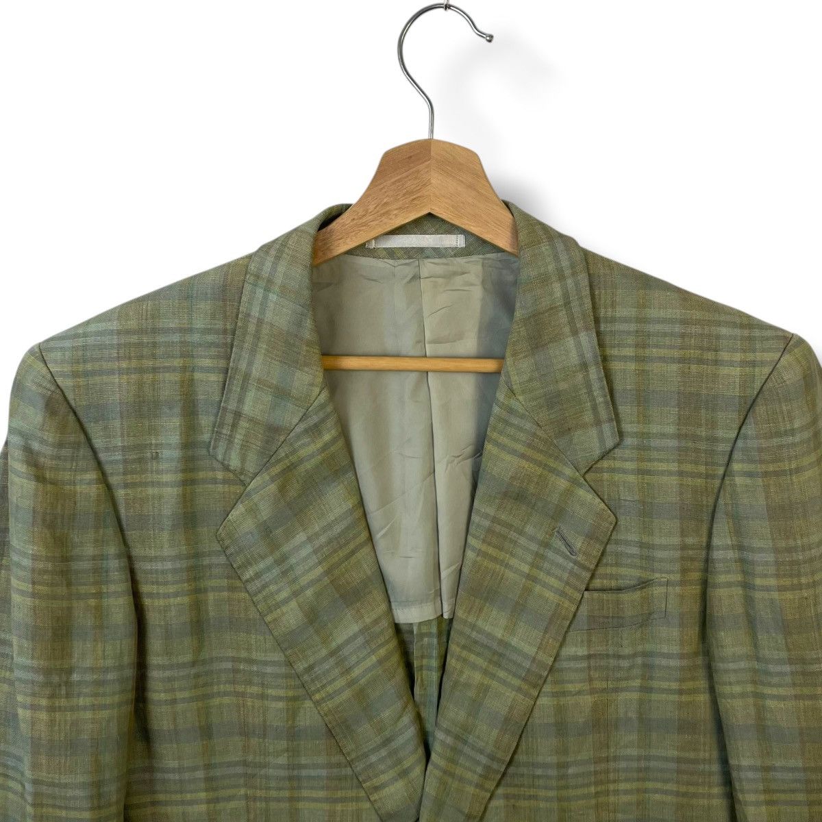 Lanvin LANVIN PARIS LINEN PLAID BLAZER MADE IN JAPAN Size US L / EU 52-54 / 3 - 4 Thumbnail