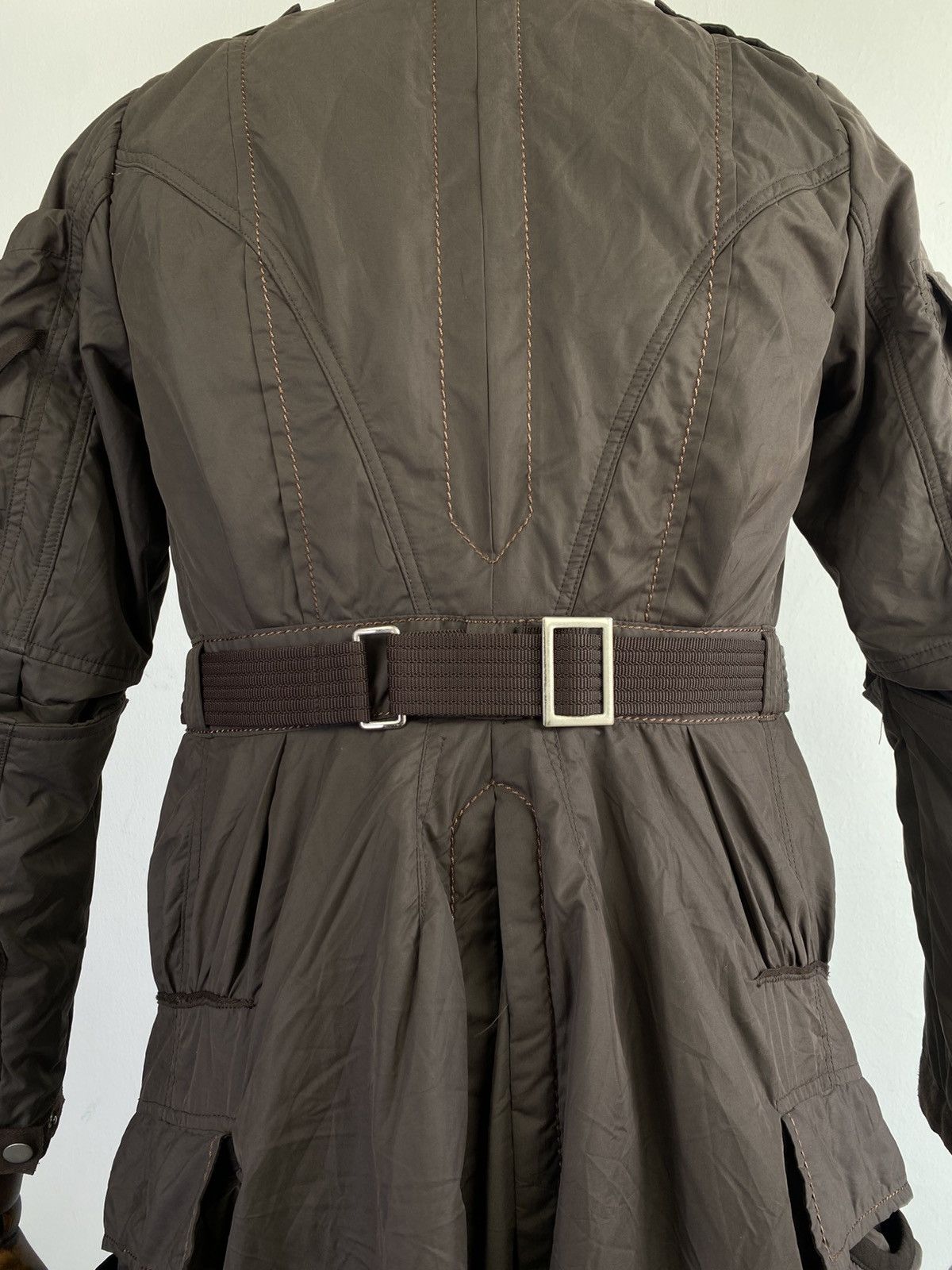 Marithe + Francois Girbaud 2000’s MFG Parachute Bondage Cargo Jacket Size L / US 10 / IT 46 - 14 Thumbnail