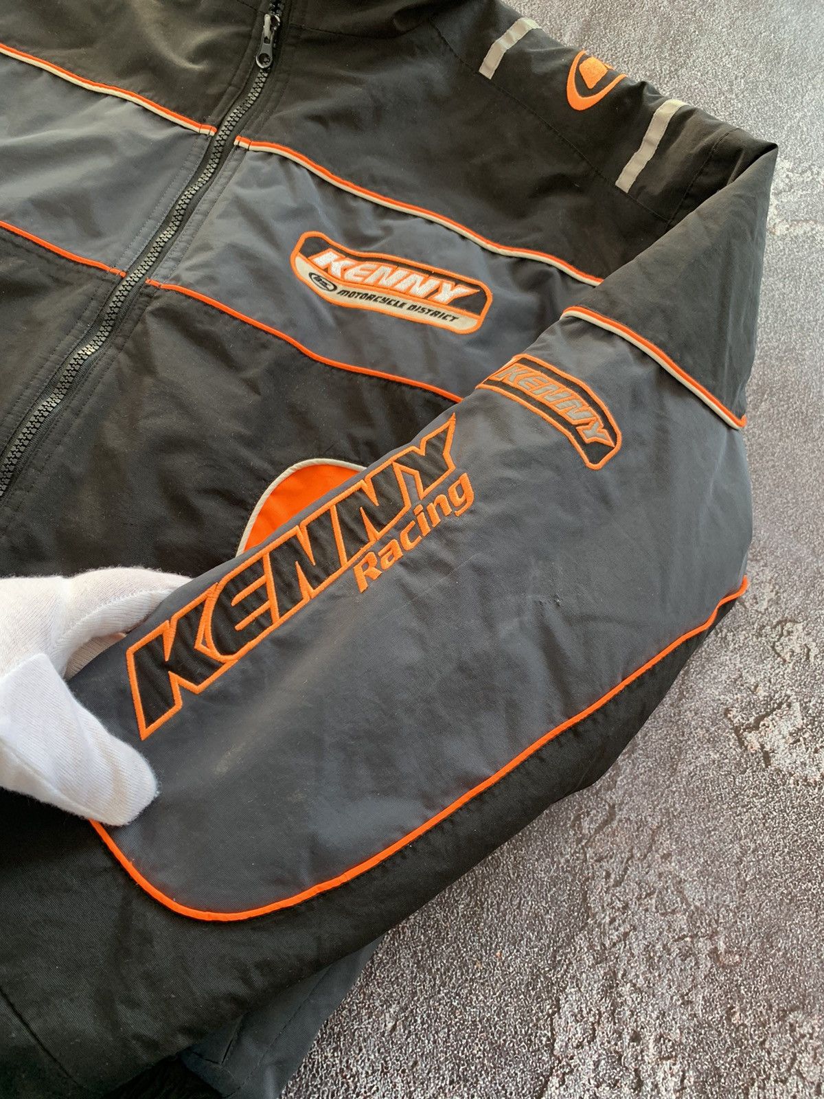 Vintage VTG Kenny Motorcycle Racing Black/Orange Jacket Y2K Size US M / EU 48-50 / 2 - 2 Thumbnail