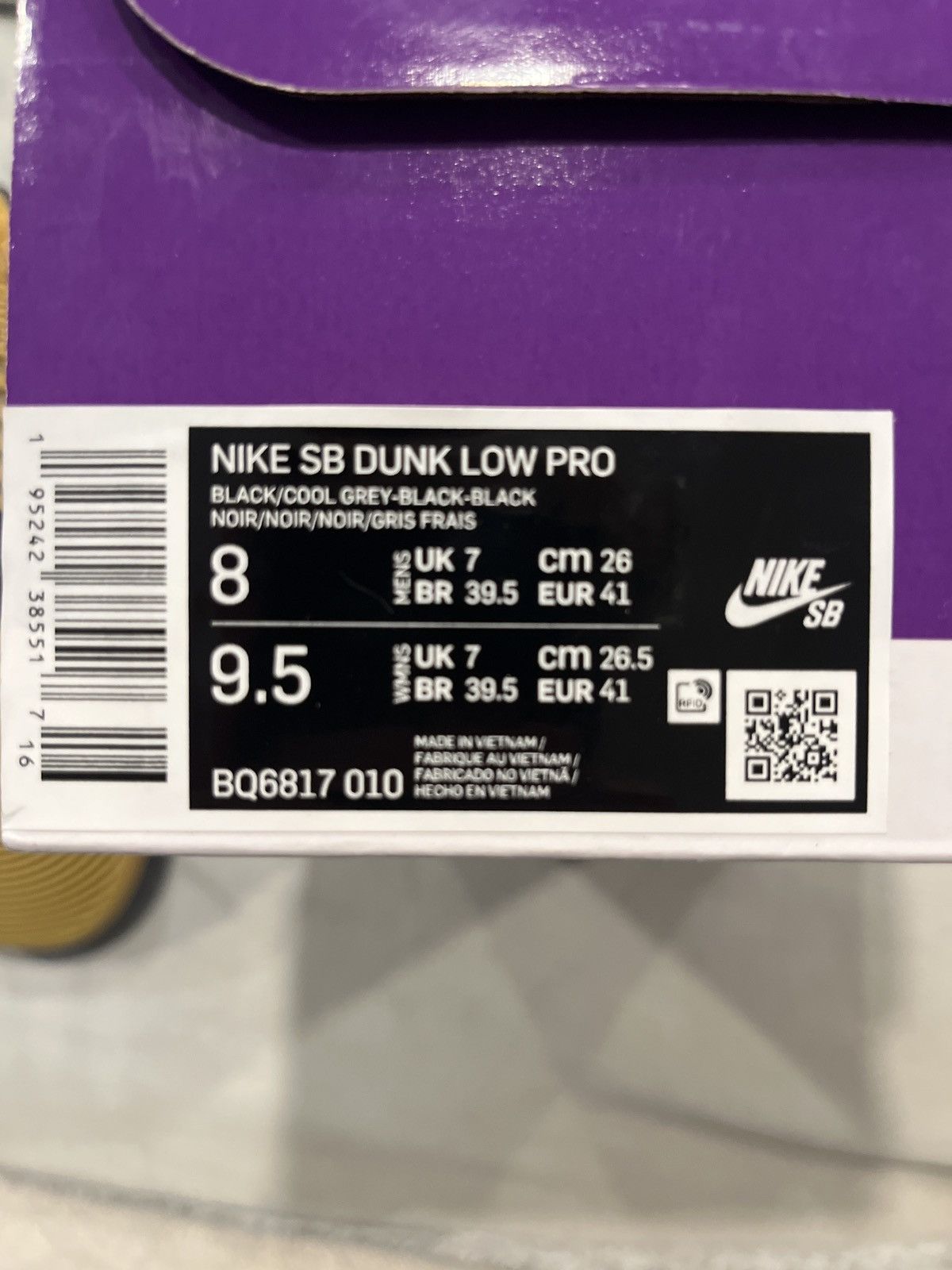 Nike Nike SB Dunk Low Fog Size US 8 / EU 41 - 8 Thumbnail