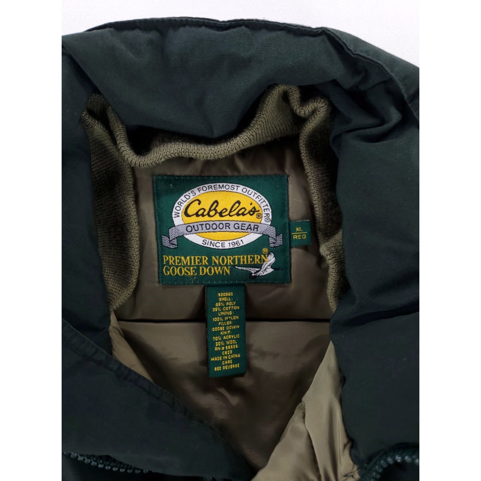 Vintage Cabela's Puffer Vest Green XL Mens Down Northern Goose Premium Jacket Size US XL / EU 56 / 4 - 2 Thumbnail