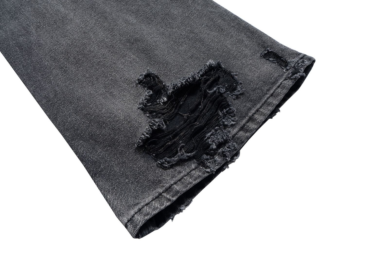Japanese Brand × Vintage Black Grey Distressed Faded baggyJeans Size US 32 / EU 48 - 7 Thumbnail