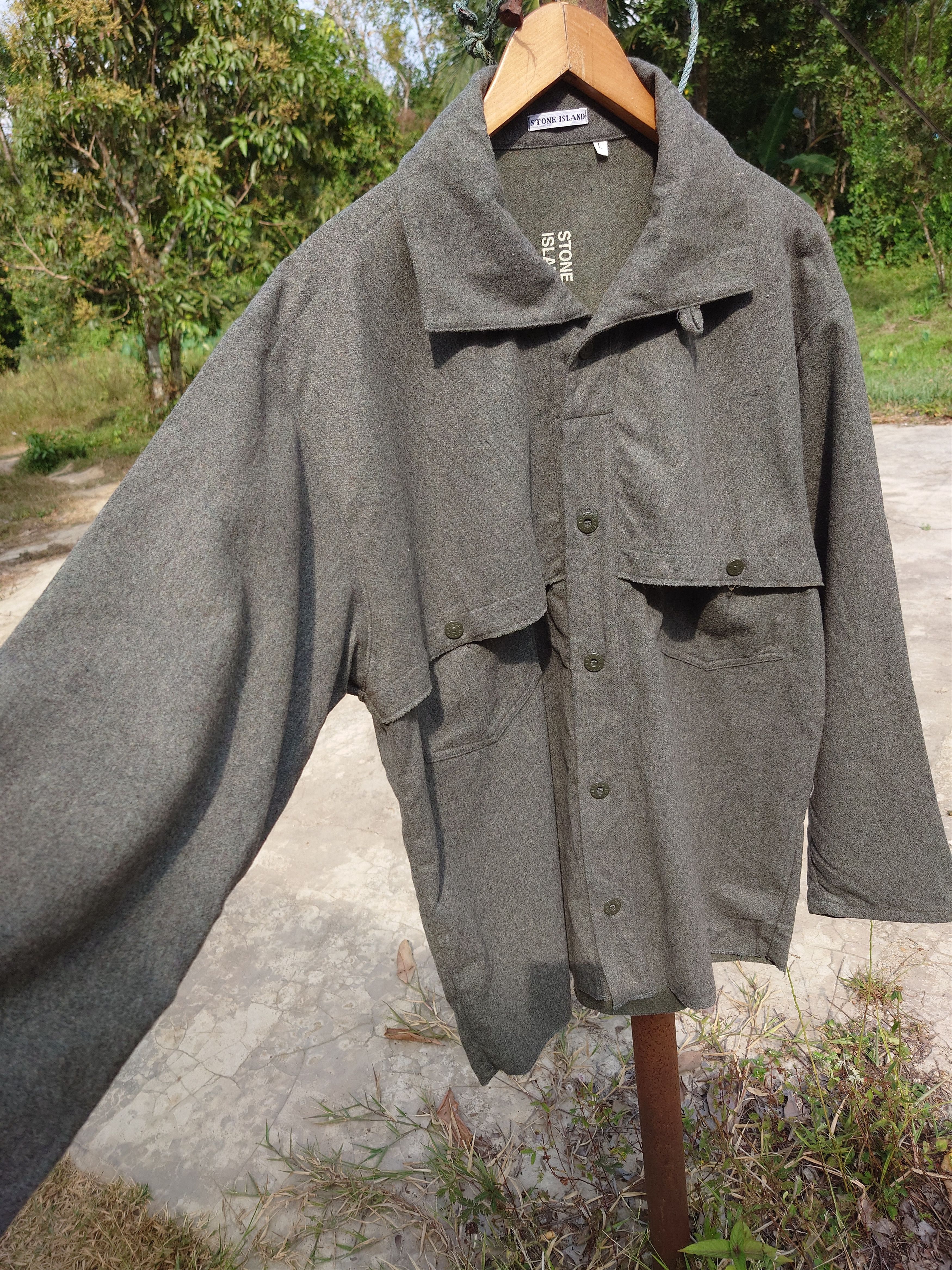 Stone Island Rare Stone Island AW 1994 Wool Field Jacket For Collector Size US L / EU 52-54 / 3 - 9 Thumbnail