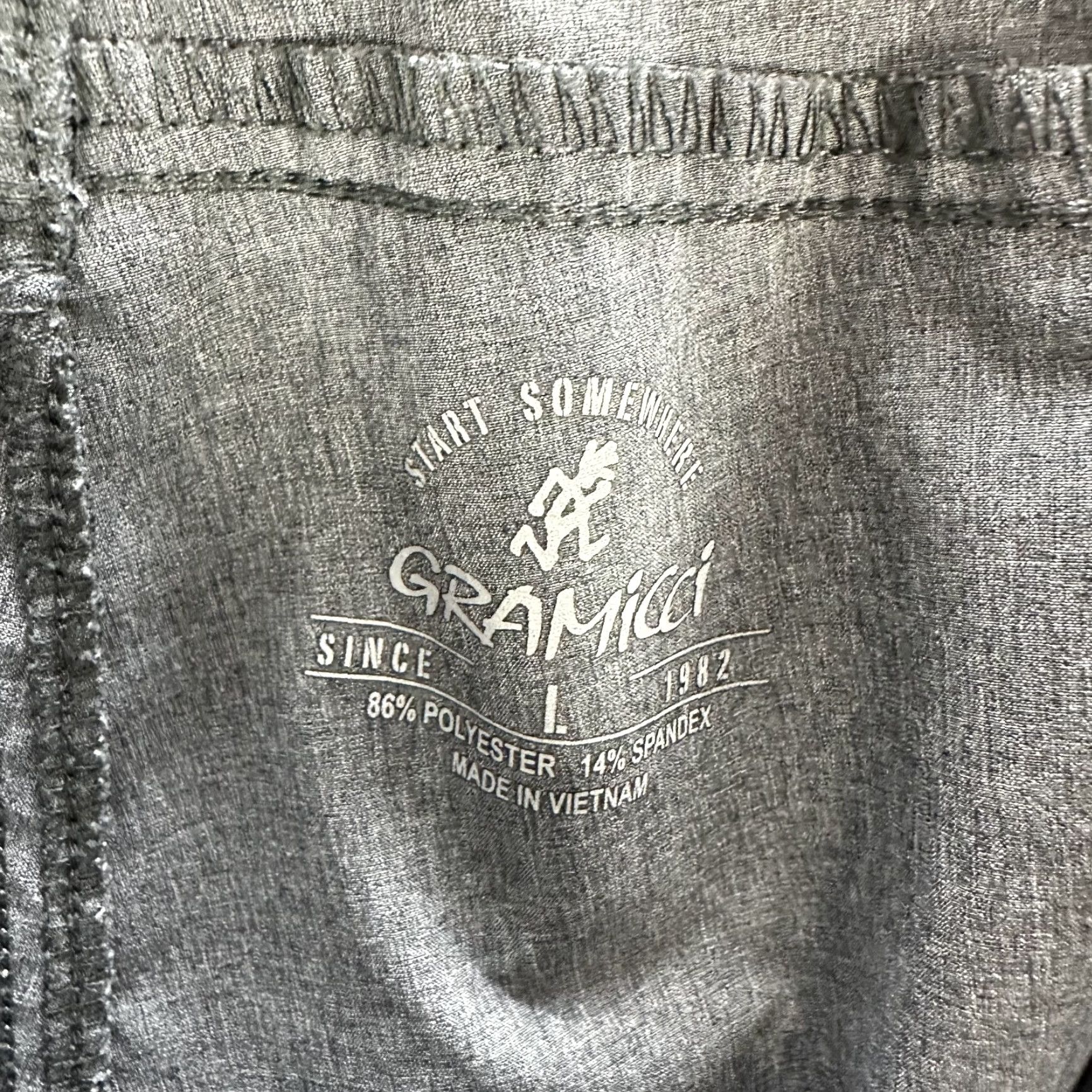 Gramicci Gramicci Women Athletic Shorts Gray L Elastic Waist 3 in Inseam Training Running Pull On Size 36" / US 14 / IT 50 - 3 Thumbnail