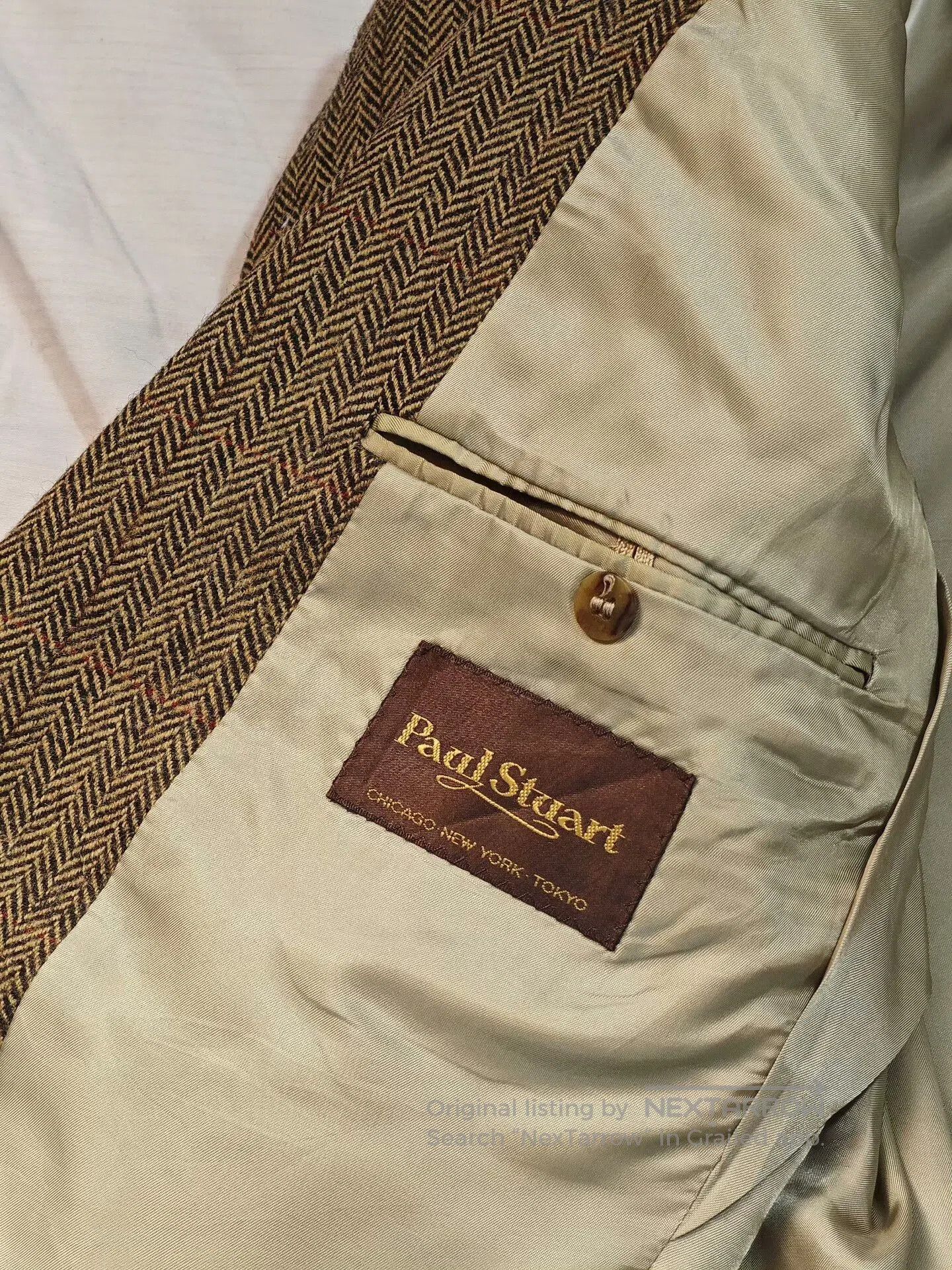 Paul Stuart Paul Stuart Brown Houndstooth Wool Blazer. Size US M / EU 48-50 / 2 - 7 Thumbnail