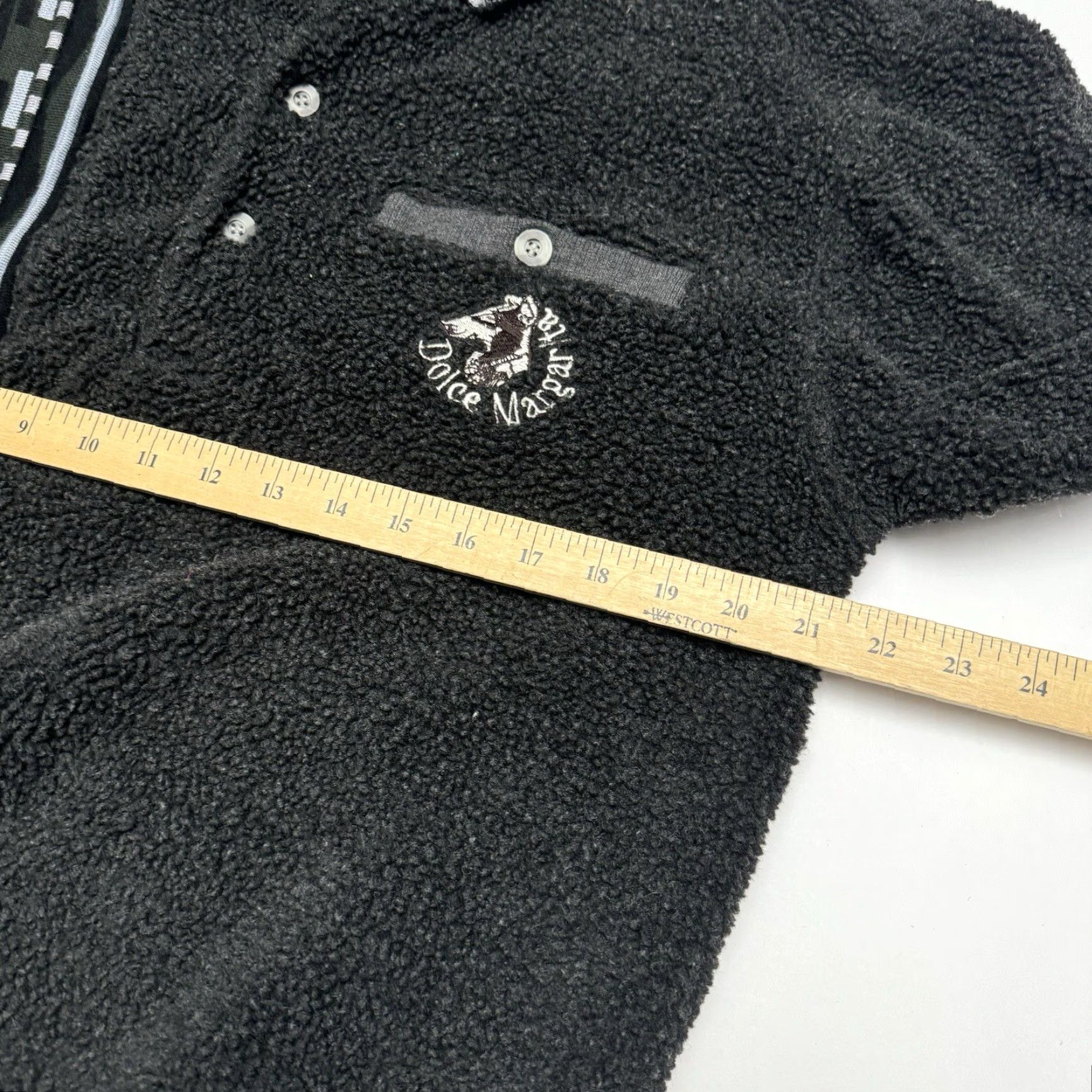 Vintage VINTAGE Dolce Margarita Sweater Long Sleeve Collared Fleece Gray 80s Made in Italy Men L Mens Size US L / EU 52-54 / 3 - 6 Thumbnail