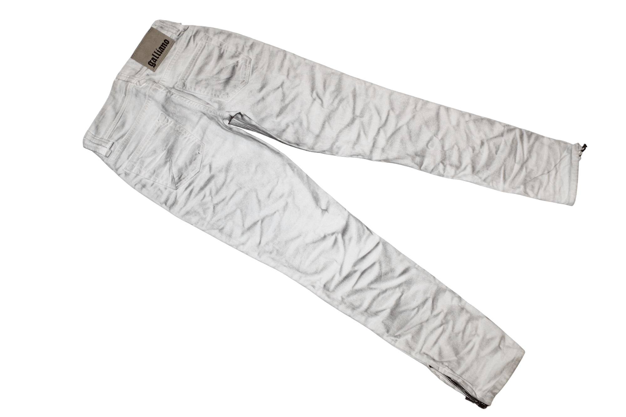 John Galliano John Galliano Garment Dyed Skinny Zipper Smoke Jeans Size 24" / US 00 / IT 34 - 11 Thumbnail