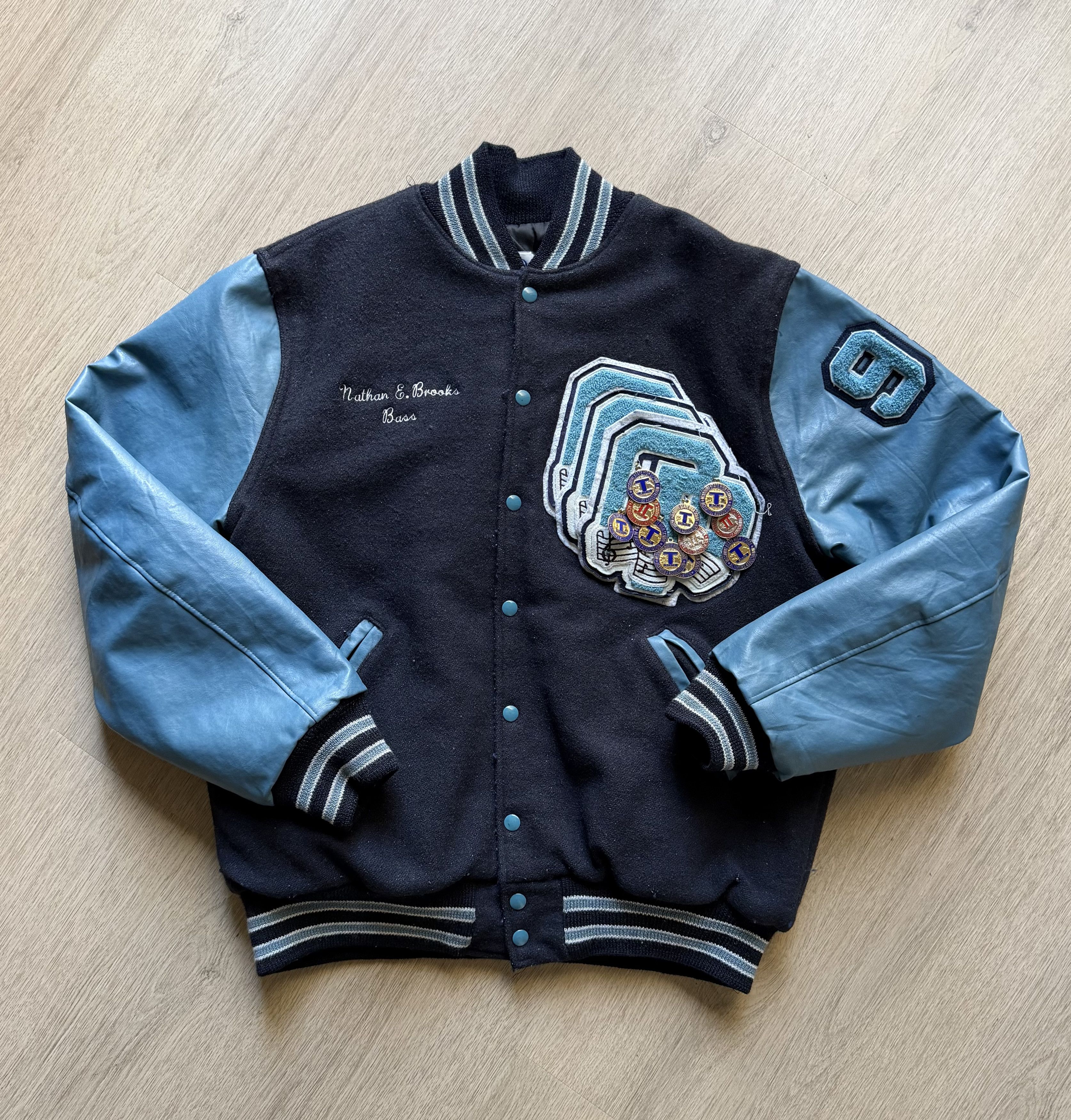 Vintage 1999 Varsity Letterman Leather Jacket XXL