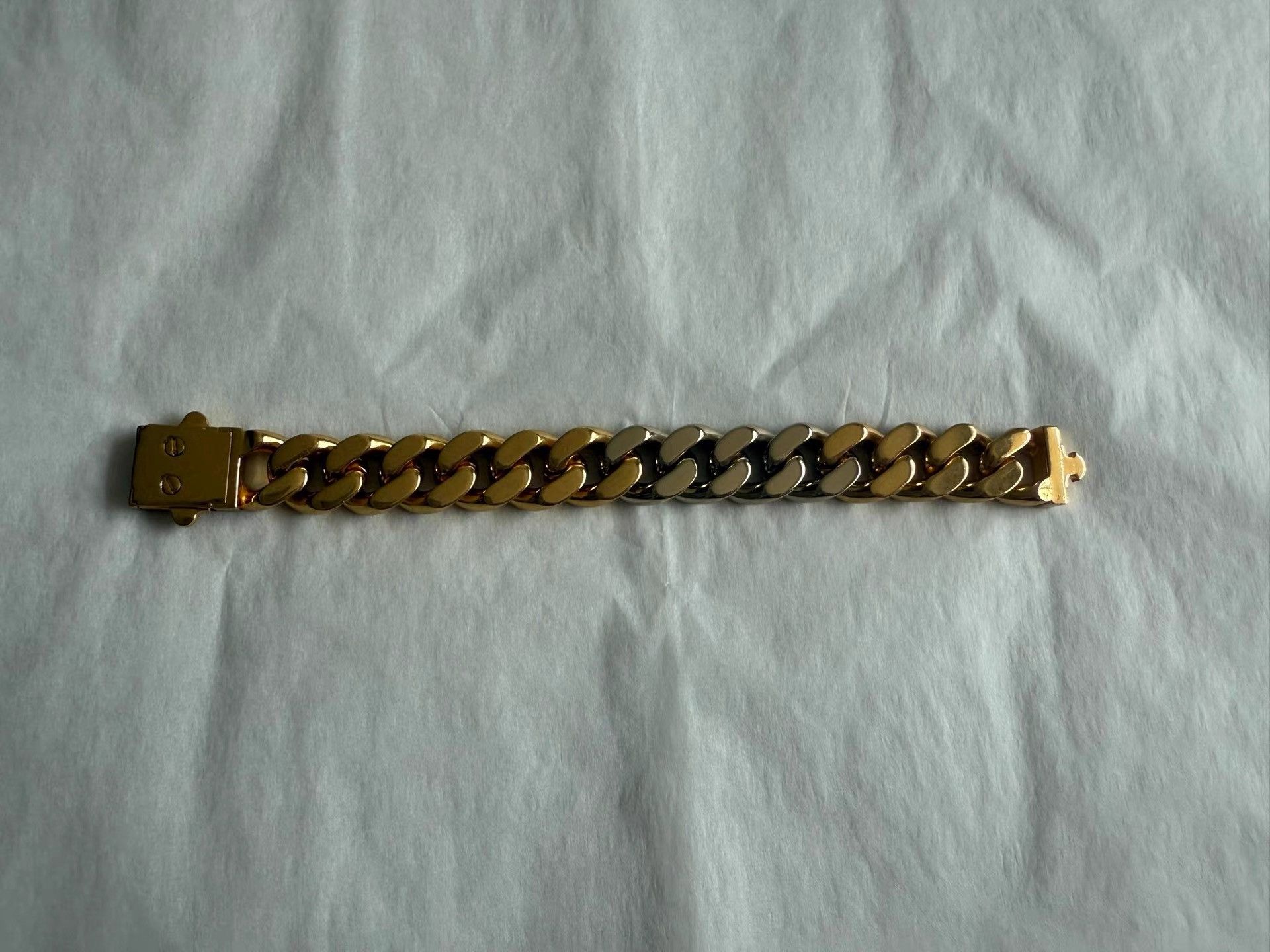 Saint Laurent Paris Saint Laurent Gold and Silver Alternating Bracelet K33 Size ONE SIZE - 4 Thumbnail