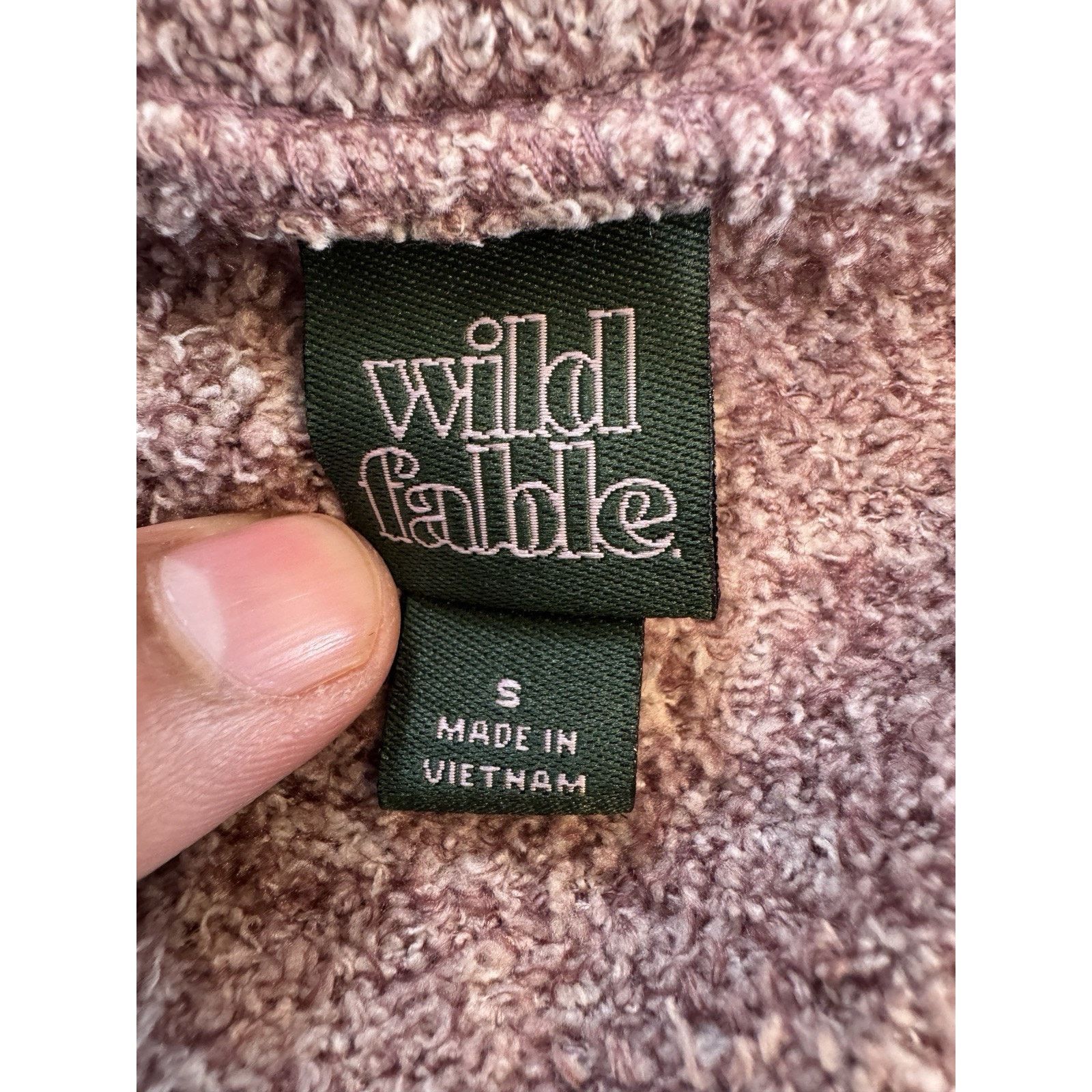 Other Wild Fable Sweater Women’s S Cropped V-Neck Mauve Pre-Owned Size S / US 4 / IT 40 - 7 Thumbnail