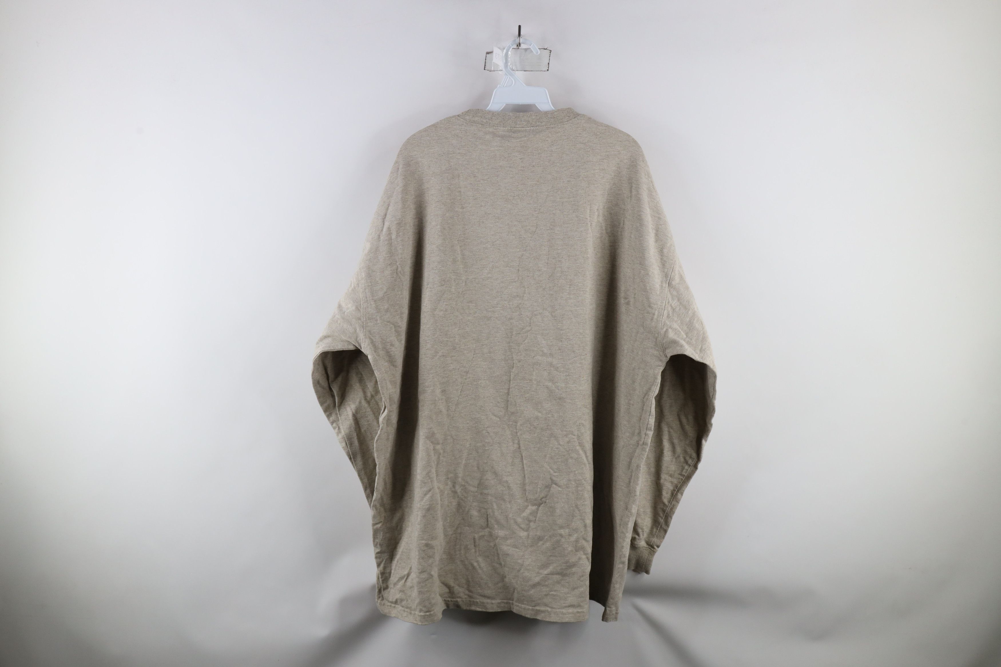 Vintage Vintage 90s Streetwear Long Sleeve T-Shirt Beige Cotton Size US XXL / EU 58 / 5 - 6 Thumbnail