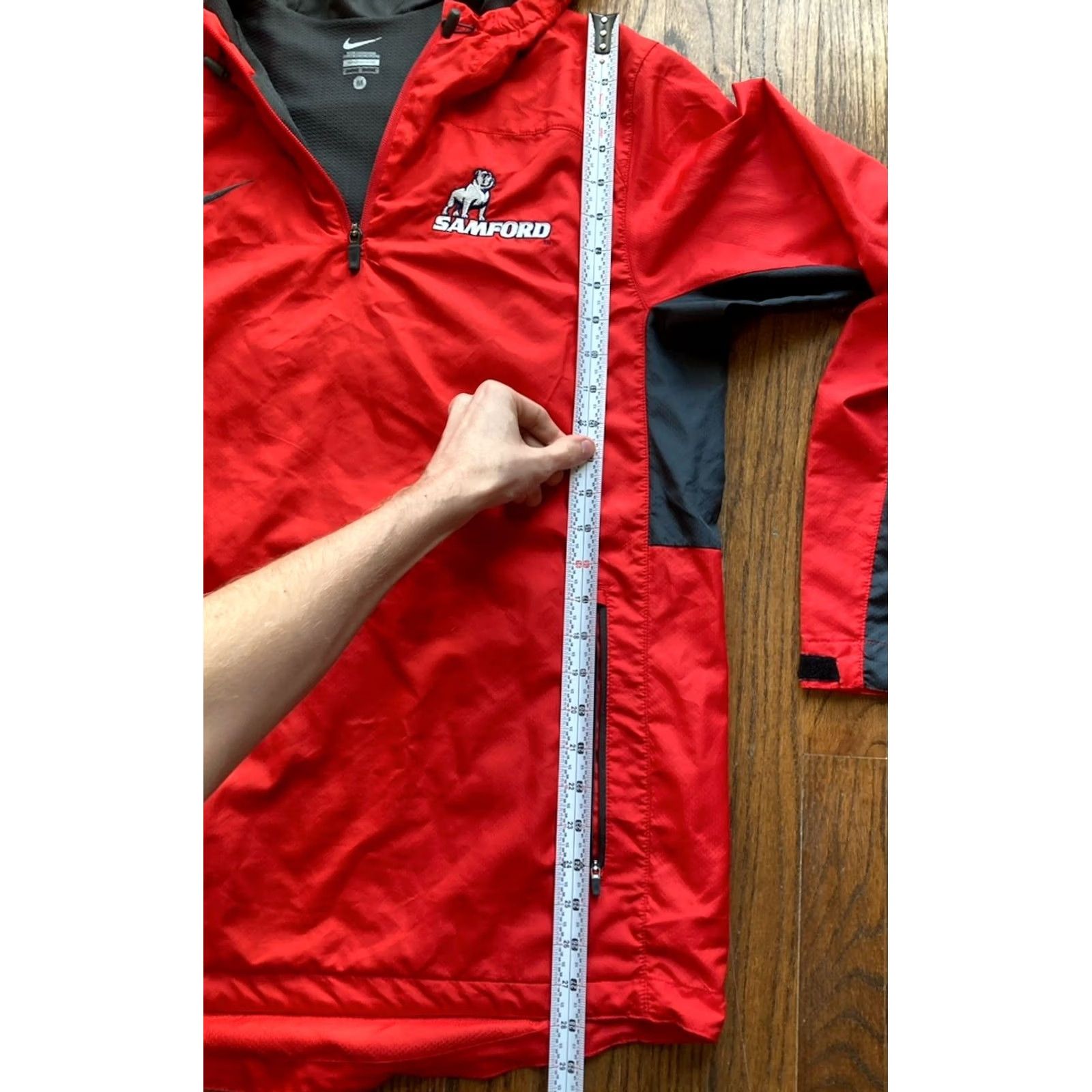 Nike Nike Mens Jacket Medium Red Windbreaker Hooded 1/4 Zip Size US M / EU 48-50 / 2 - 4 Thumbnail