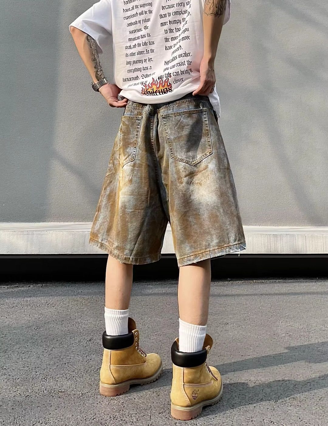 Japanese Brand × Vintage Rusty Denim Jorts Vintage Style Baggy Hip Hop Party Size US 27 - 5 Thumbnail