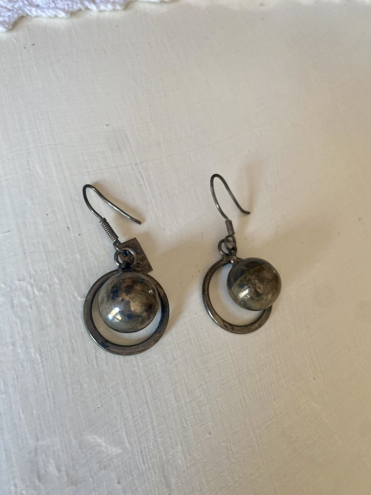 Vintage VINTAGE STERLING SILVER MEXICO DANGLE BALL HOOK EARRINGS Size ONE SIZE - 2 Thumbnail