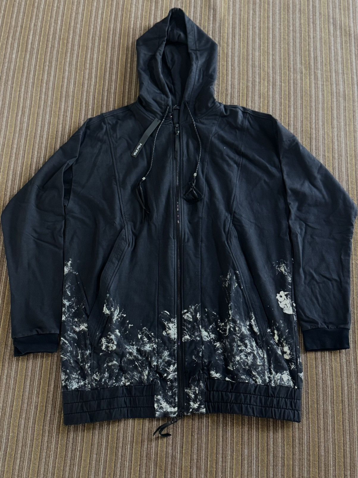 KMRii KMRii Paint Splatter Zip Hoodie Leather Detail Size US M / EU 48-50 / 2 - 2 Thumbnail