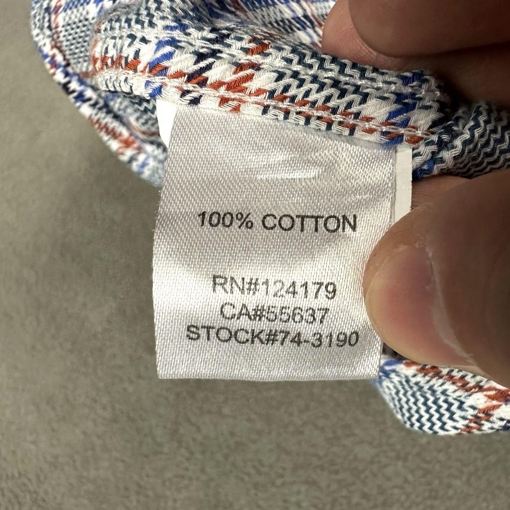 Johnston & Murphy Johnston & Murphy Shirt Mens M Blue Orange Houndstooth Button Up Casual EUC Size US M / EU 48-50 / 2 - 5 Thumbnail