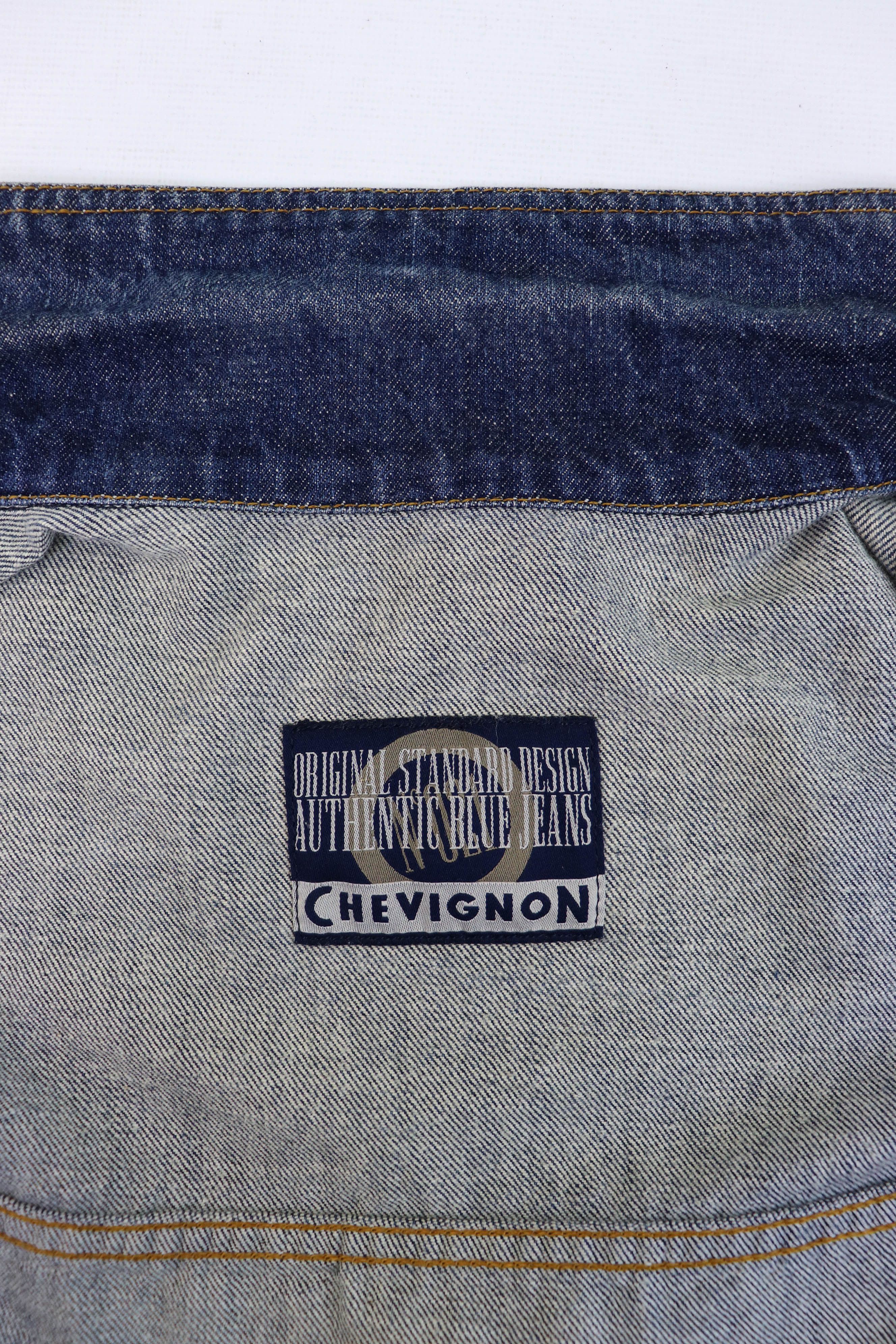Chevignon CHEVIGNON Vintage Bartack Nippon 14 Indigo Blue Denim Jacket Size US L / EU 52-54 / 3 - 13 Thumbnail