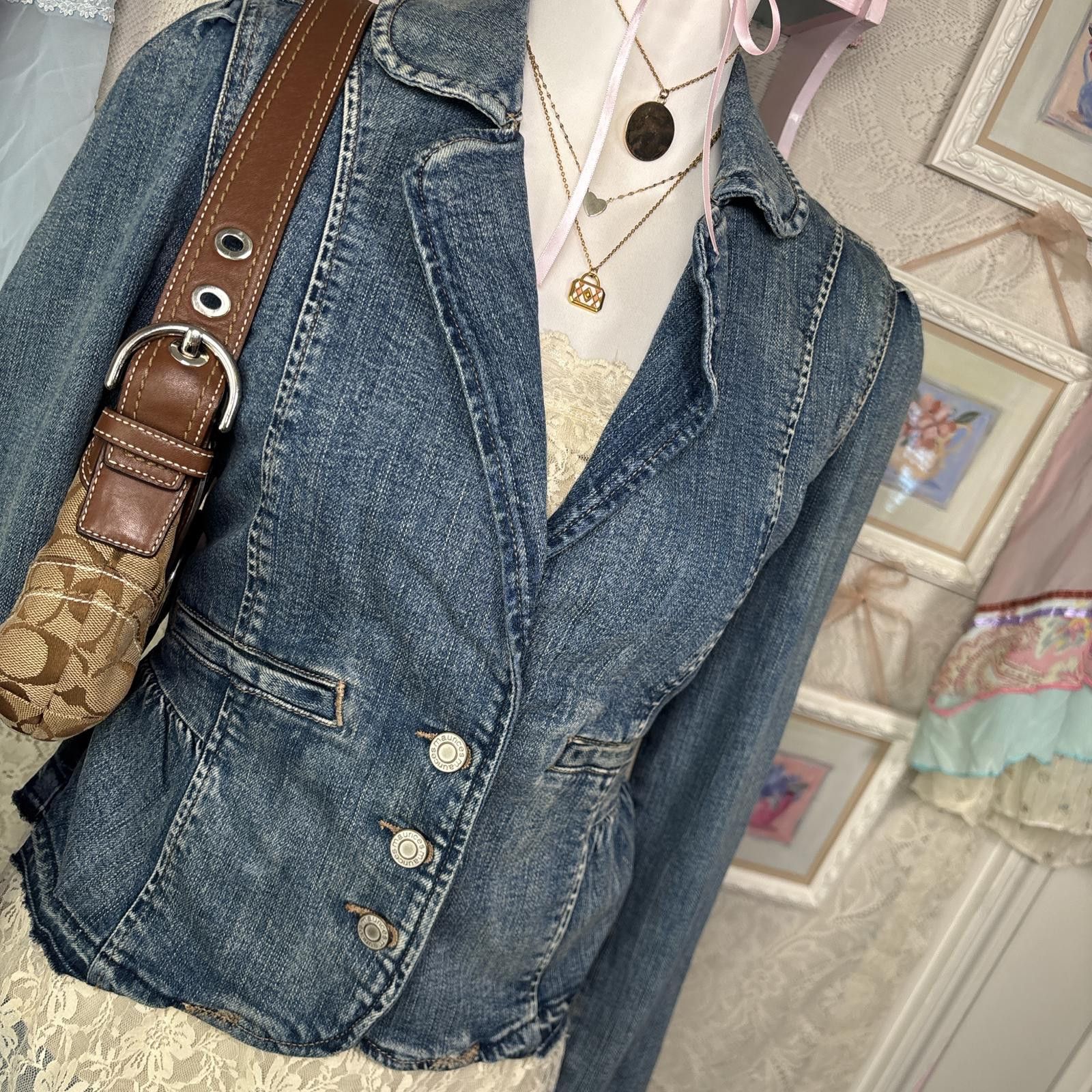 Other y2k denim distressed ruffle jacket Size S / US 4 / IT 40 - 5 Thumbnail
