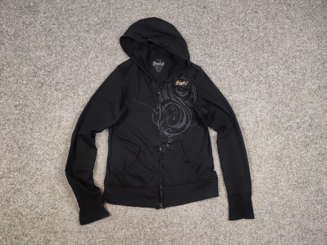 Affliction Sinful Japan Affliction Design Tattoo Zip Hoodie Y2K Style Size M / US 6-8 / IT 42-44 - 13 Thumbnail