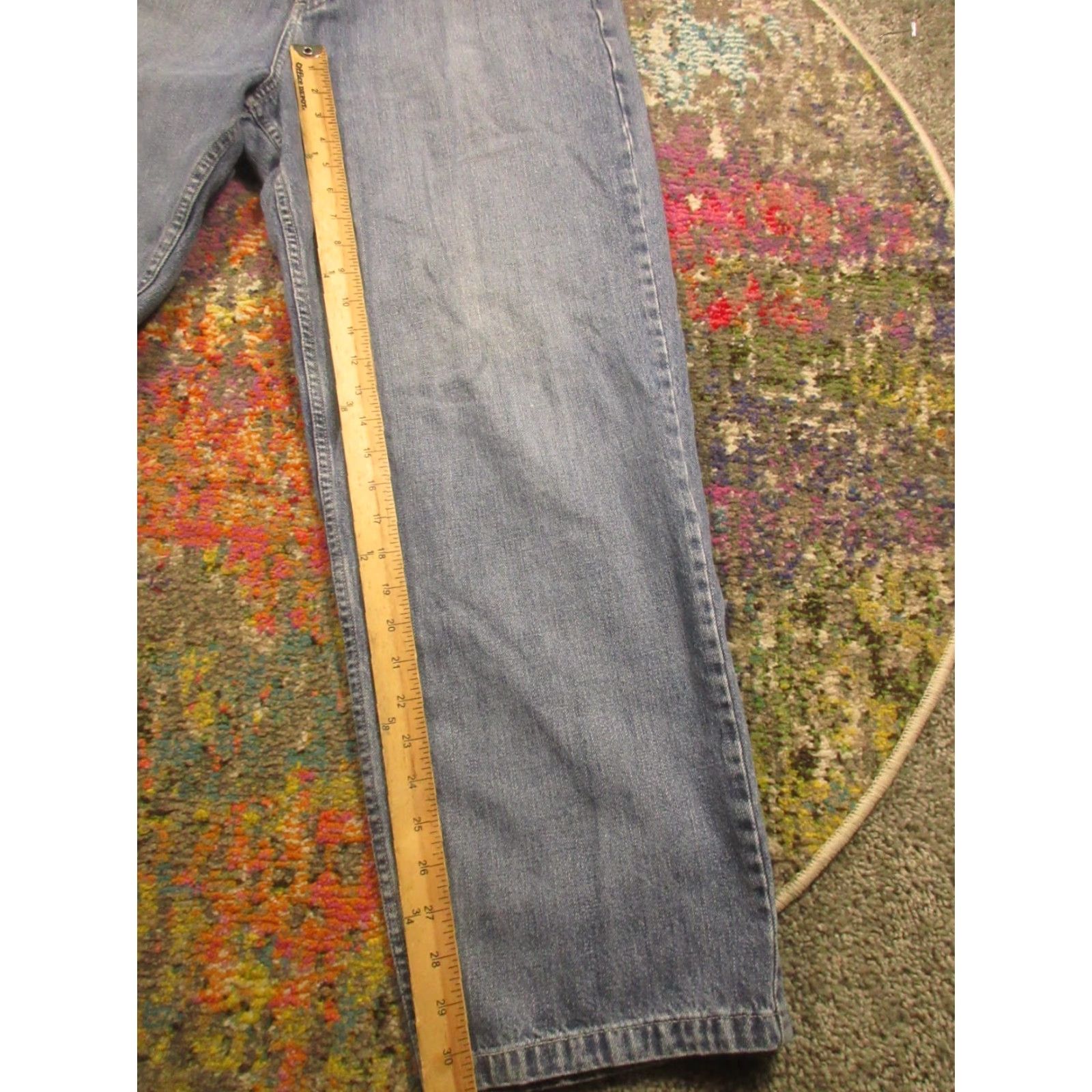 Anchor Blue VINTAGE Anchor Blue Jeans 33X30 Light Denim 5-Pocket Relaxed Straight Baggy Zipper Button Closure Mens 90s Grunge Baggy Jeans Size US 33 - 5 Thumbnail