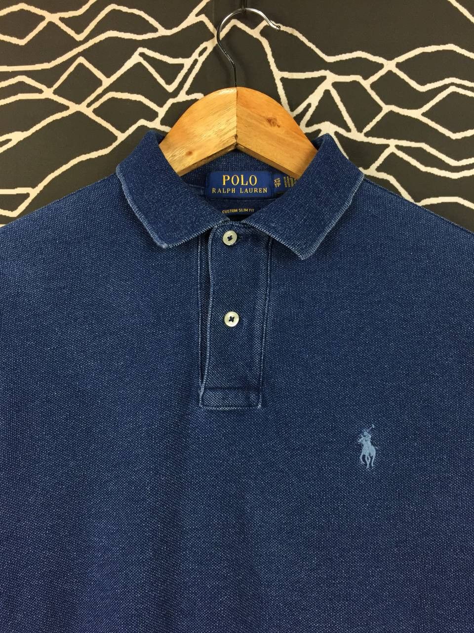 Polo Ralph Lauren Vtg Polo Ralph Lauren Indigo Blue Custom Slim Fit Polo Shirt Size US XS / EU 42 / 0 - 3 Thumbnail