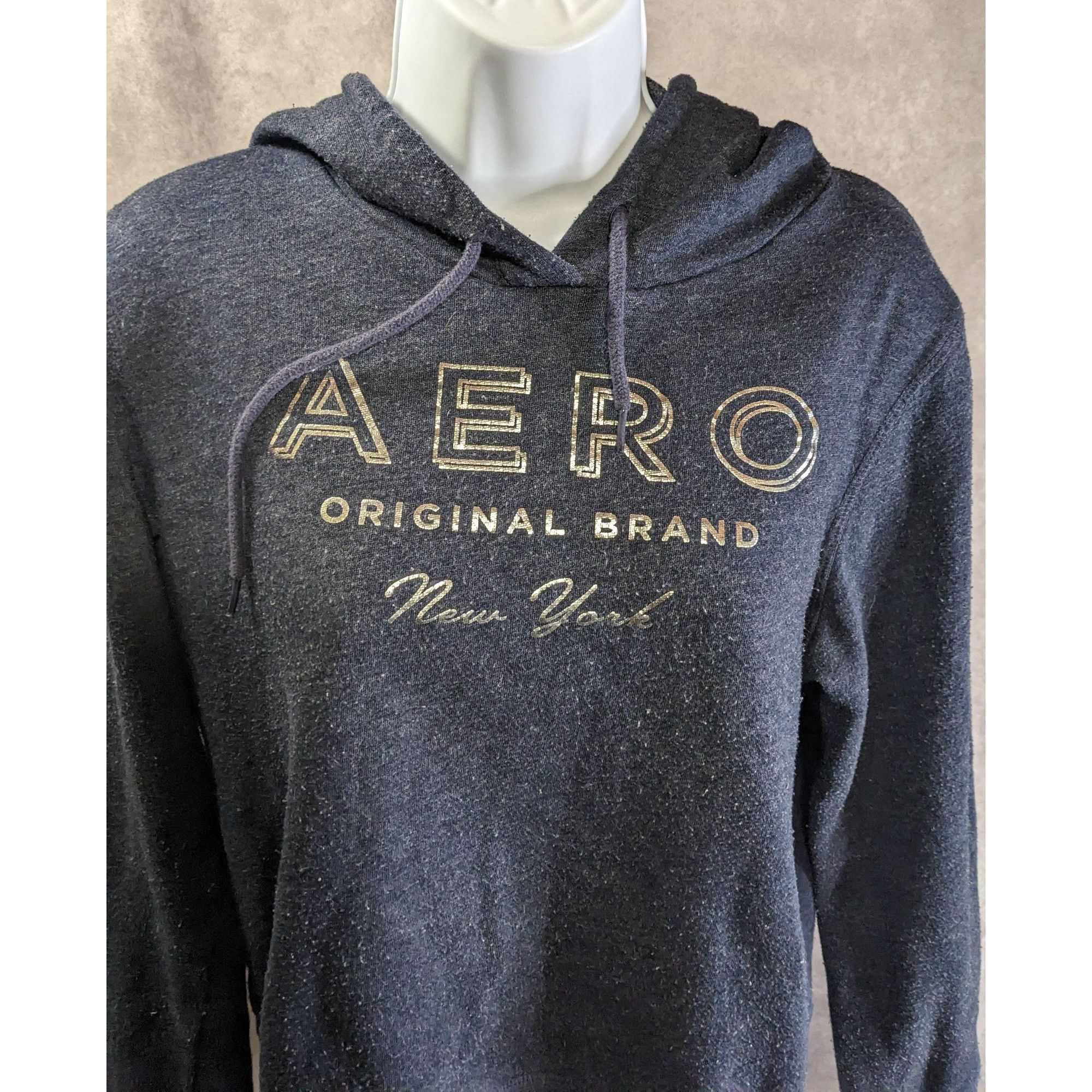 Aeropostale Aeropostale Women’s Hoodie Medium Navy Blue Silver Logo Pull Size M / US 6-8 / IT 42-44 - 1 Thumbnail