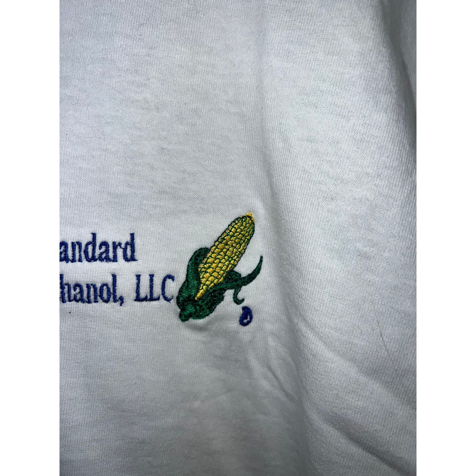 Gildan Standard Ethanol Shirt LLC Corn embroidery White Tee Large Size US L / EU 52-54 / 3 - 4 Thumbnail
