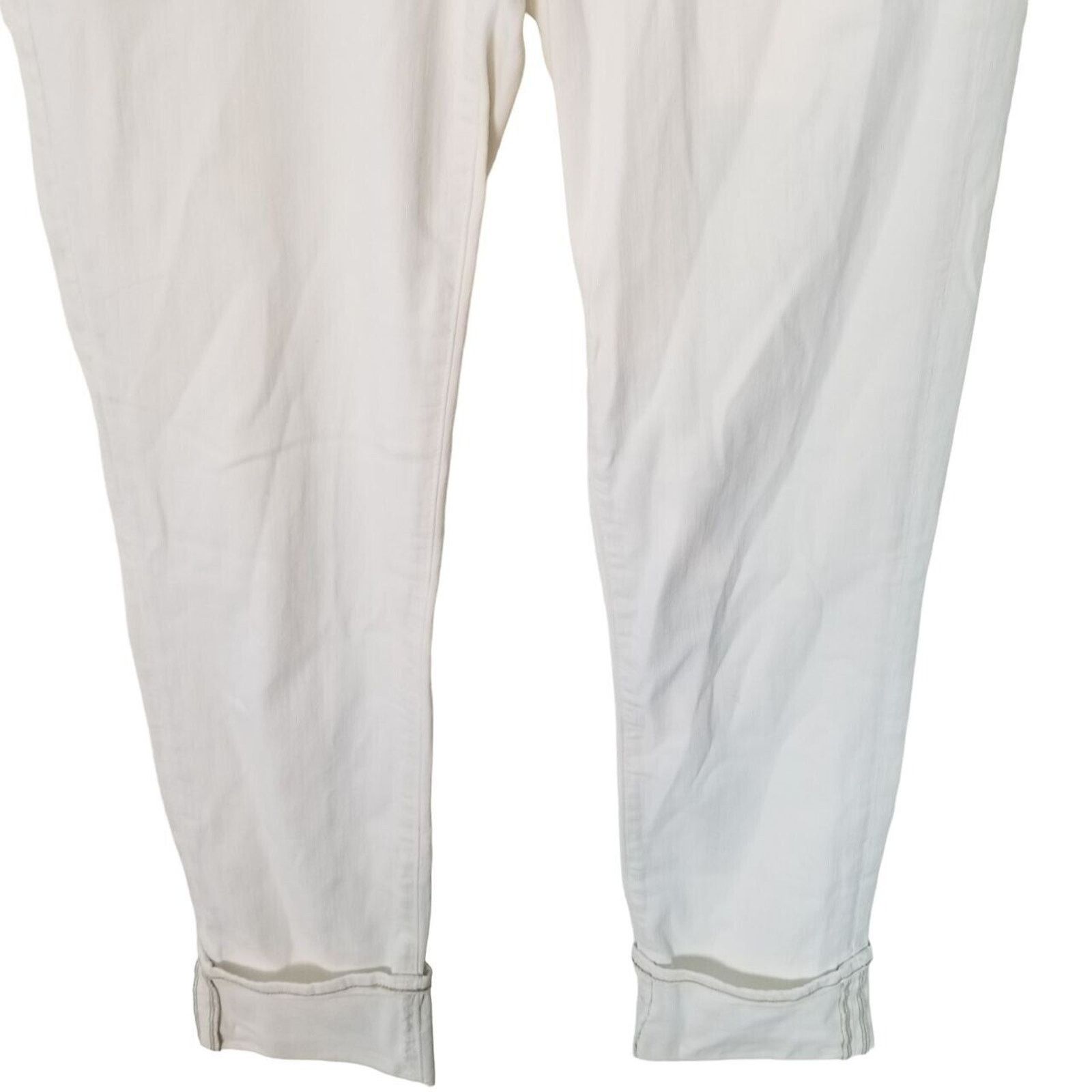 AG Adriano Goldschmied AG Adriano Goldschmied Womens 28 White Denim Stevie Slim Size 29" - 3 Thumbnail