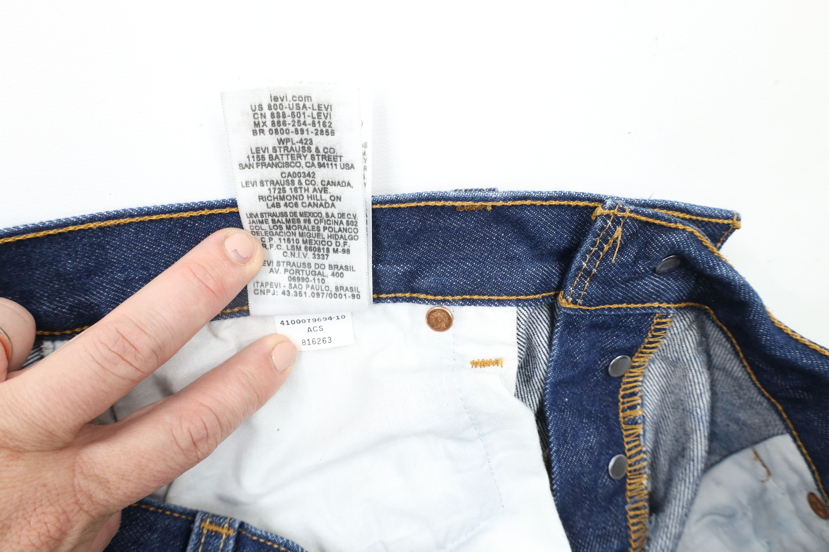 Levi's × Vintage Vintage Y2K Levis 501xx Button Fly Straight Leg Jeans Size US 36 / EU 52 - 7 Thumbnail