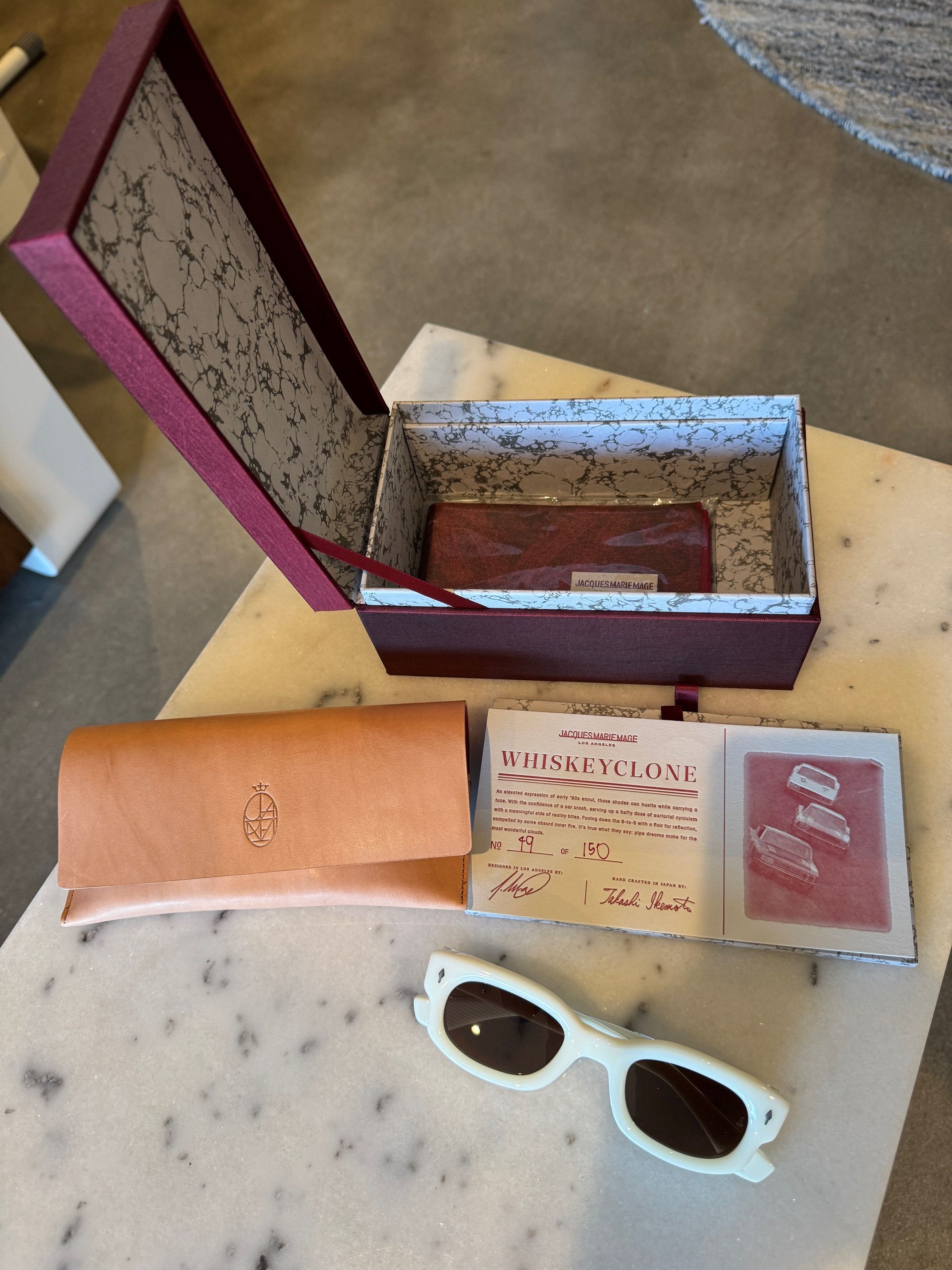 Lunettes De Soleil Jacques Marie Mage Whiskyclone 48□25 - Occasion Rare, Modèle JP, Couleur Noire