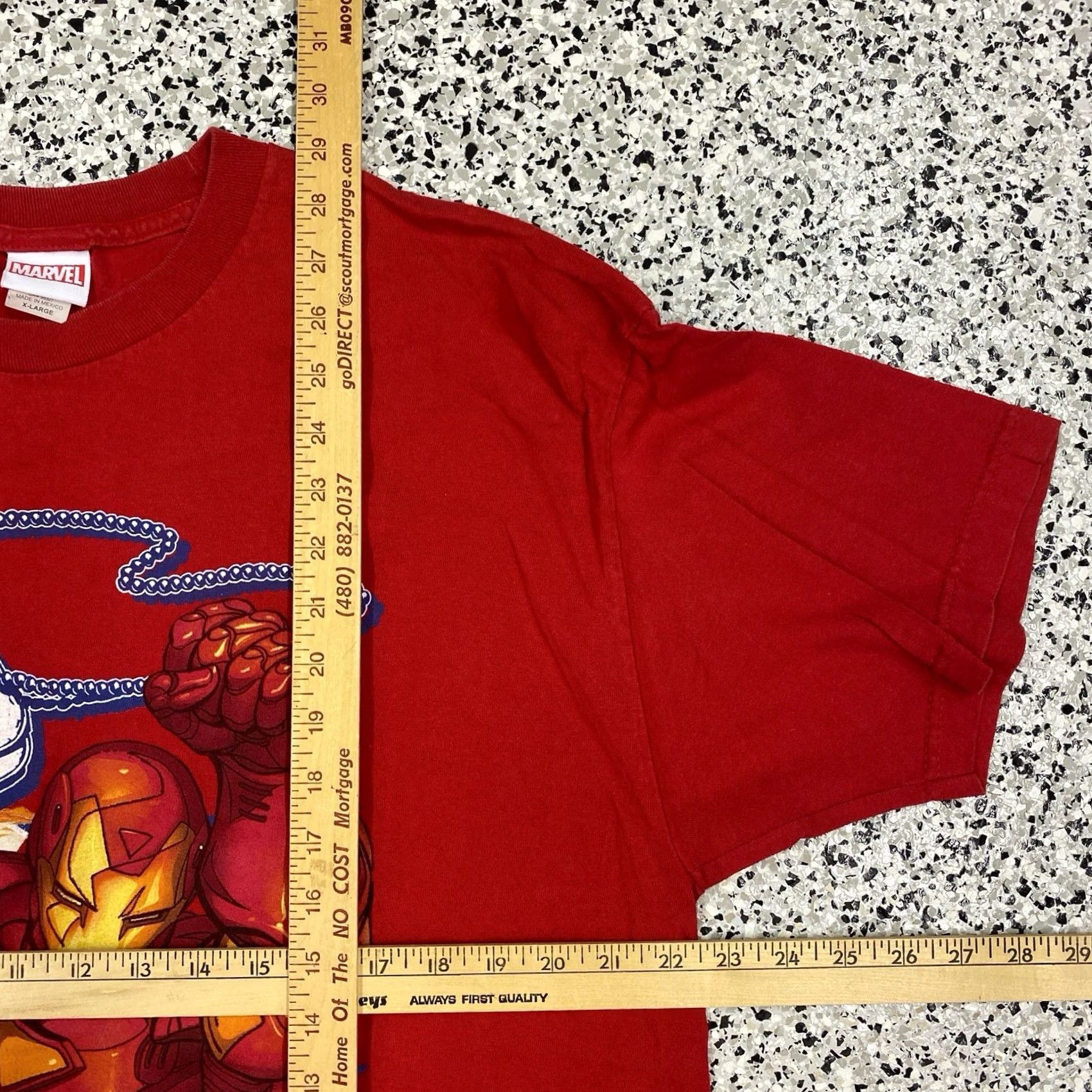 Vintage VINTAGE Marvel Iron Man Graphic T-Shirt Men XL Red Cotton 2000s Deadpool Spider-Man | Comics Ú Size US XL / EU 56 / 4 - 3 Thumbnail