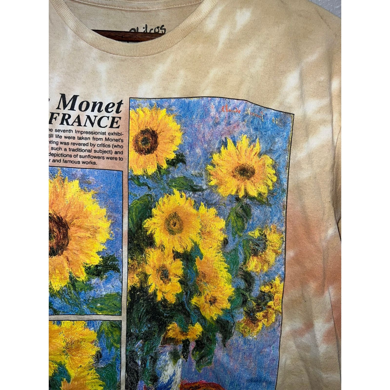 Vintage Claude Monet Shirt Art Artist France Tournesols Sunflowers M Size US M / EU 48-50 / 2 - 3 Thumbnail