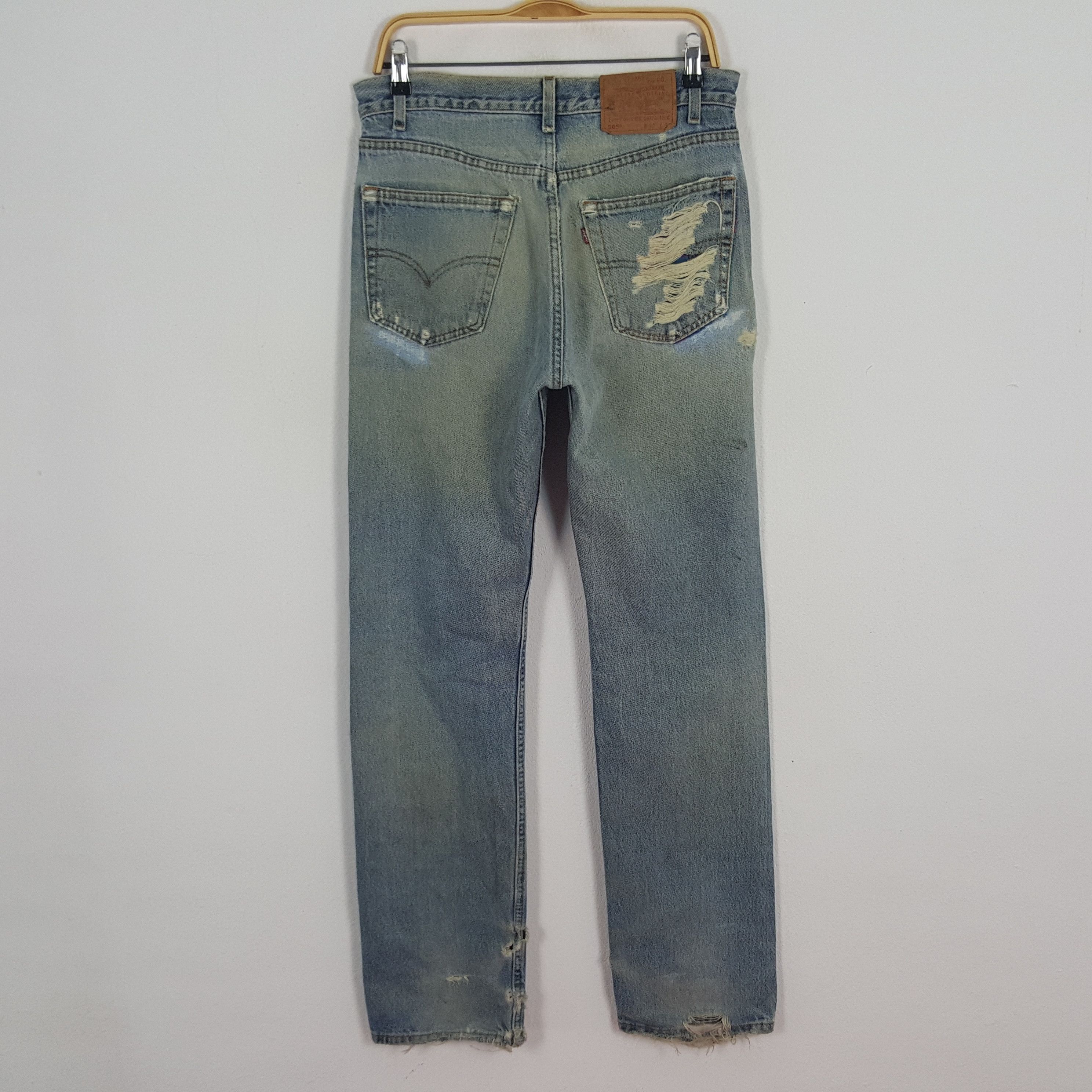 Levi's × Vintage Vintage Levis 505 Distressed Denim Jeans Size US 32 / EU 48 - 4 Thumbnail