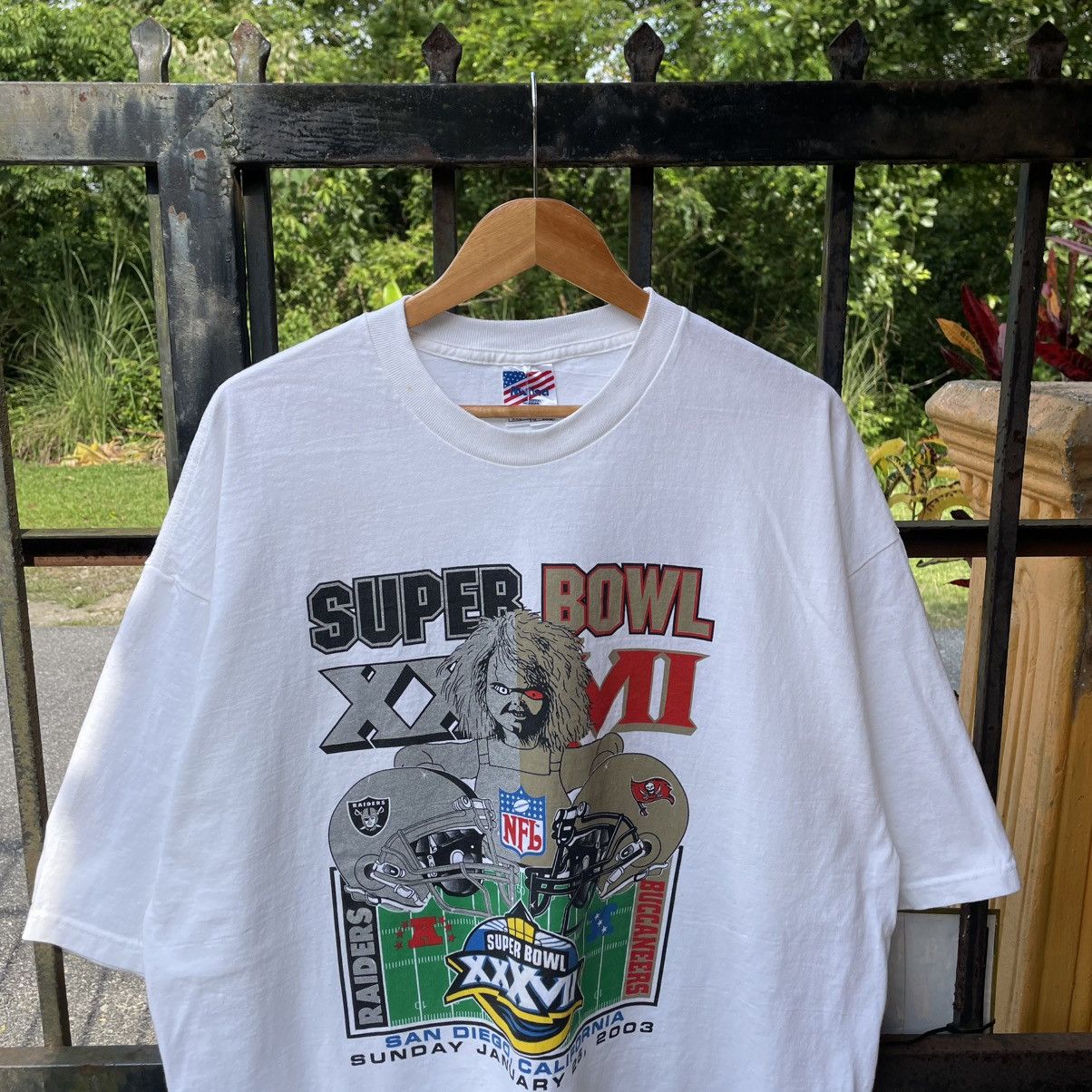 NFL 🔥Vintage 00s NFL Super Bowl Tournaments Promo Tee Size US XXL / EU 58 / 5 - 4 Thumbnail