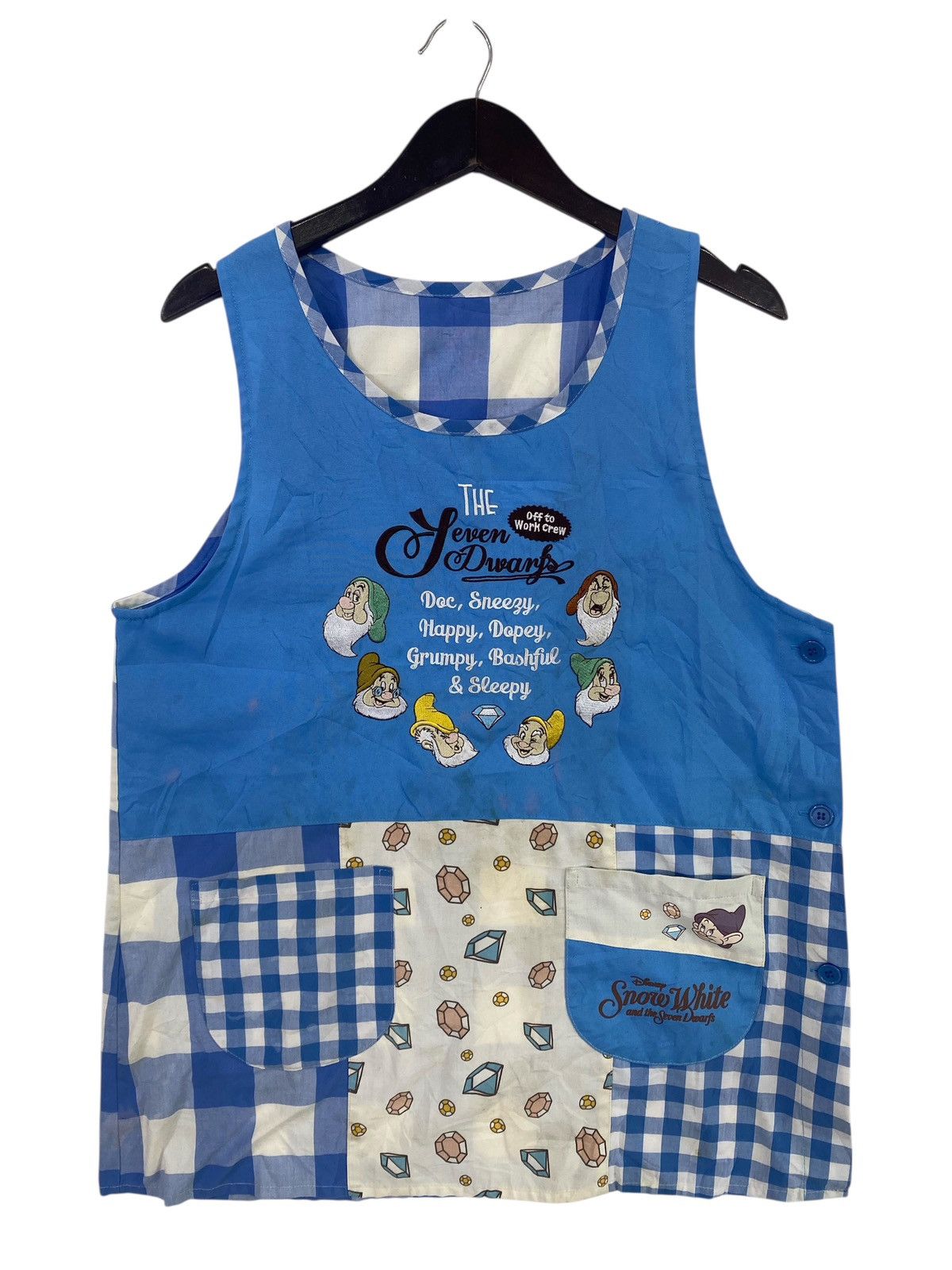 Disney 💥VINTAGE SNOW WHITE & 7 DWARFS Disney rare APRON Size ONE SIZE - 1 Thumbnail