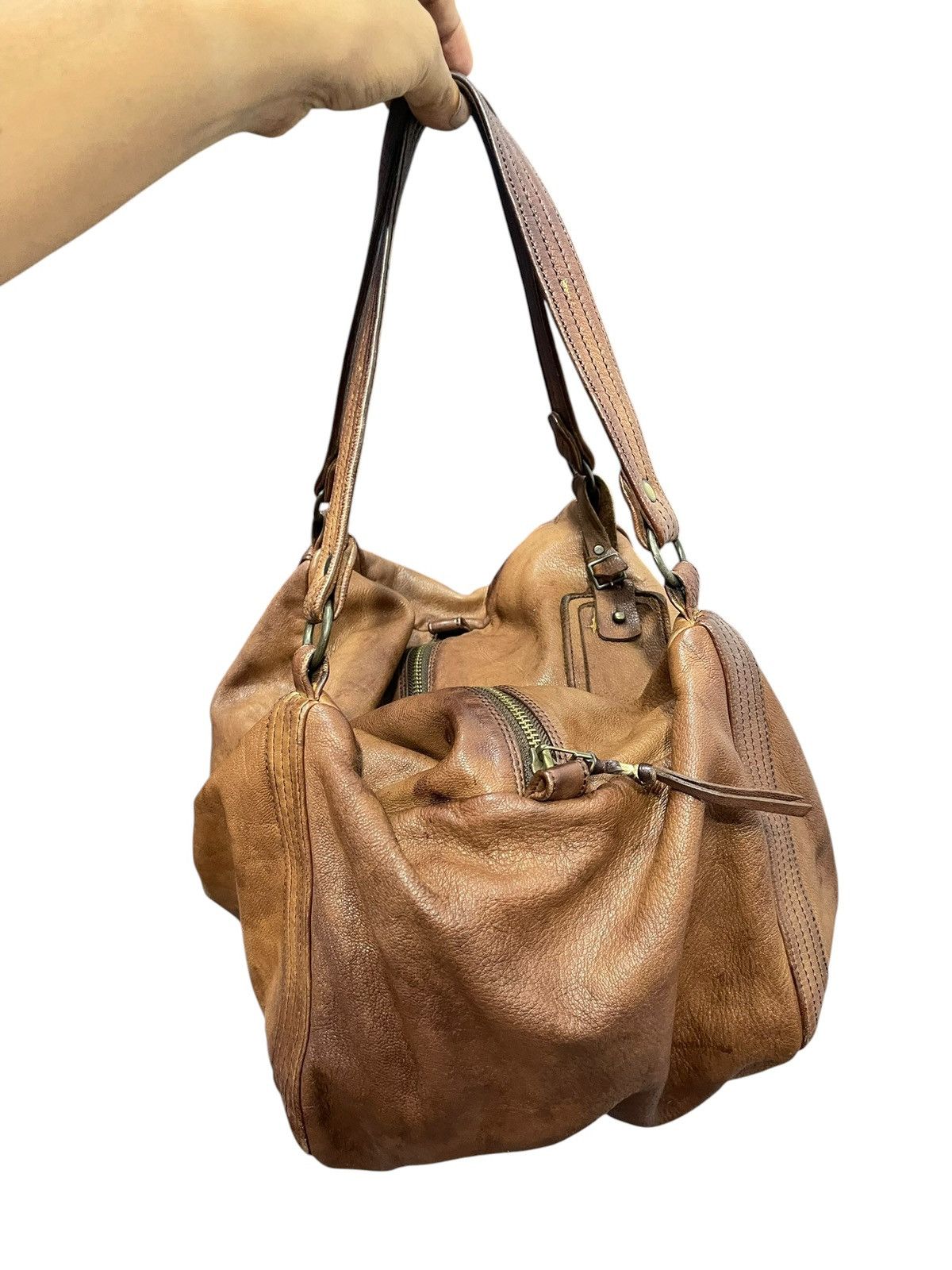 Julius Full Leather Christian Peau Tote Bag prada julius dior 1🟩3 Size ONE SIZE - 7 Thumbnail