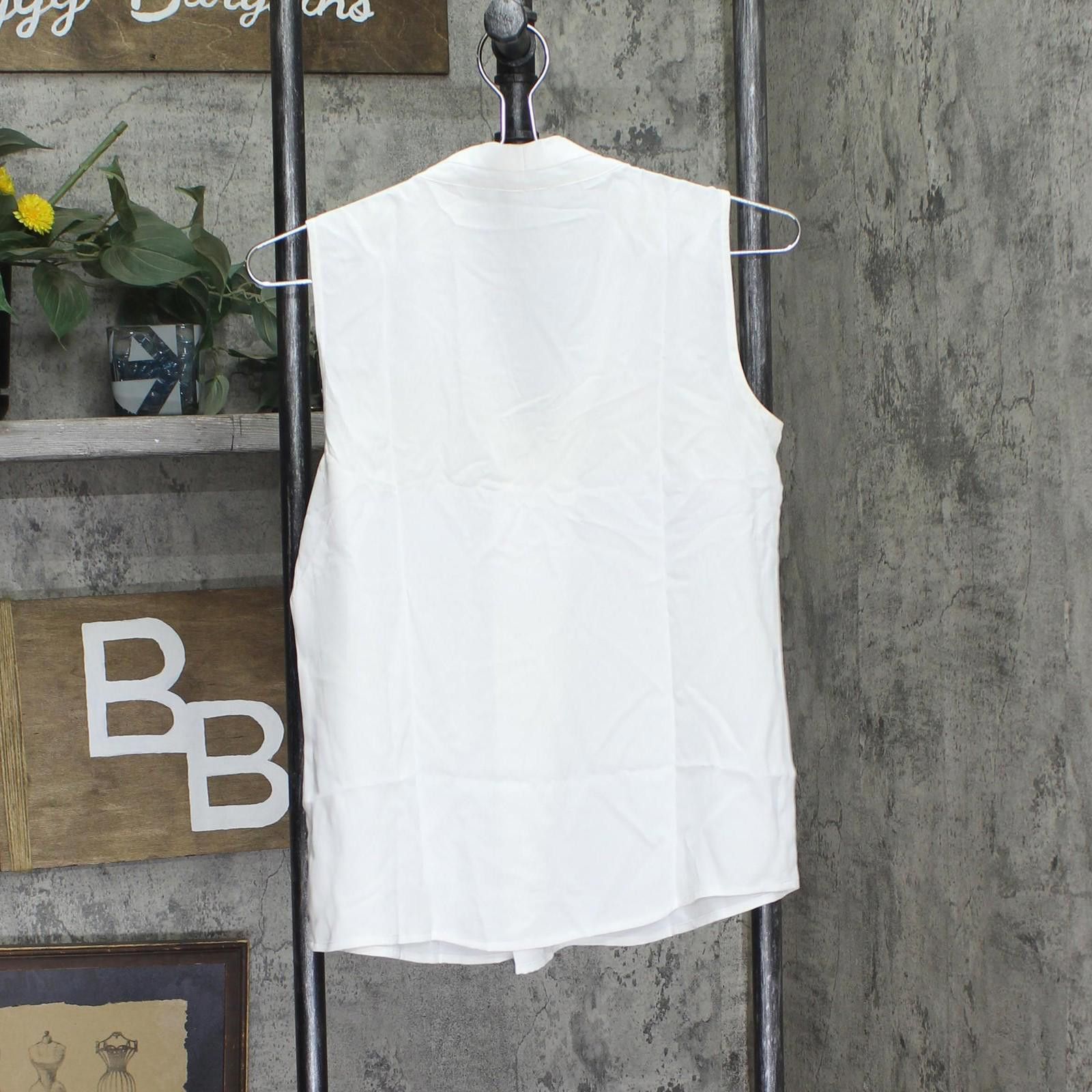 Bar III Bar Iii Womens Pleated Polyester Tank Top 10717600 White S Size S / US 4 / IT 40 - 2 Thumbnail