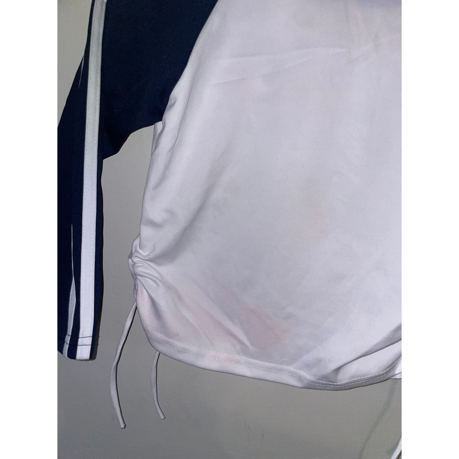 Vintage Y2K Baby Girl Top White Blue Hooded Shirt Tee 2000s 10 Size L / US 10 / IT 46 - 9 Thumbnail