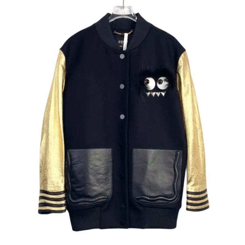 Fendi Fendi Color-Block Cotton Jacket for Men 0089 Size US M / EU 48-50 / 2 - 1 Thumbnail
