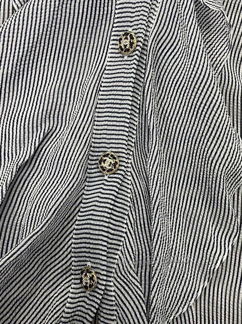 Chanel Chanel Blue and white striped silk ear shirt Size XXS / US 00 / IT 34 - 2 Thumbnail