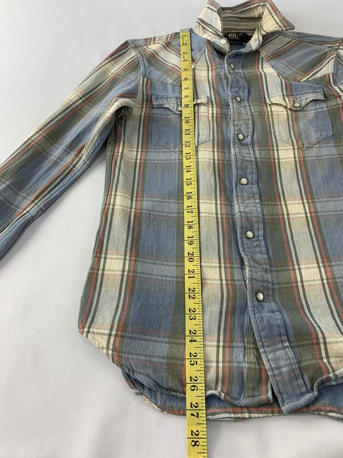 RRL Ralph Lauren RRL Ralph Lauren Flannel Checked Western Shirt Snap Button Size US S / EU 44-46 / 1 - 13 Thumbnail