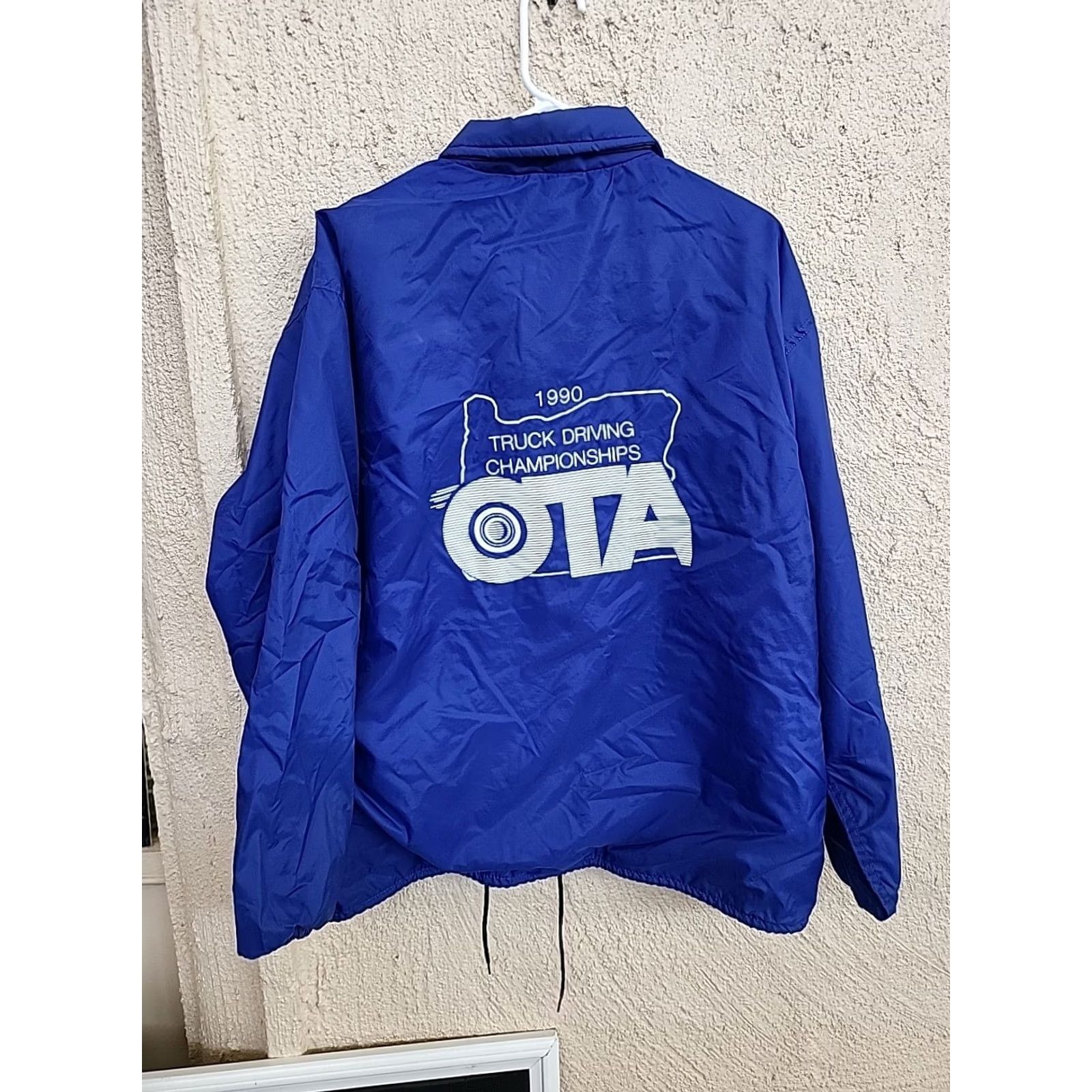 Dunbrooke VINTAGE 1990s Dunbrooke pla'jac Truck Driving Windbreaker Jacket XL Blue 48"-50" Adult Mens Size US XL / EU 56 / 4 - 7 Thumbnail