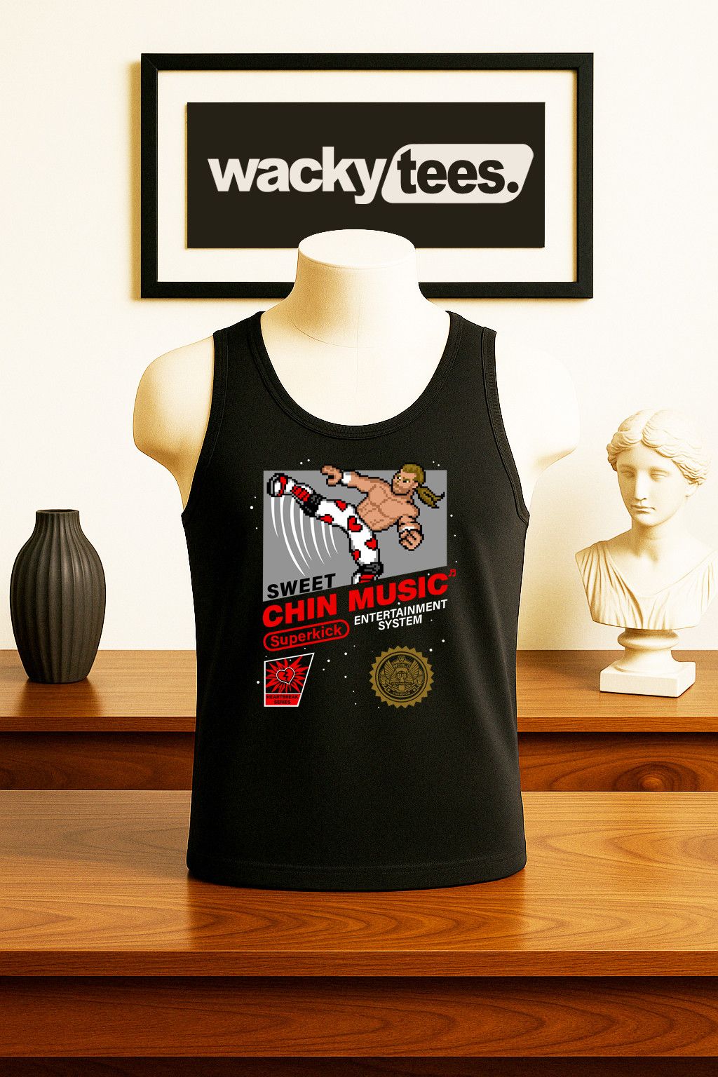 Other Sweet Chin Music Shawn Michaels Wrestling 8-Bit Tee Shirt Size US L / EU 52-54 / 3 - 2 Thumbnail