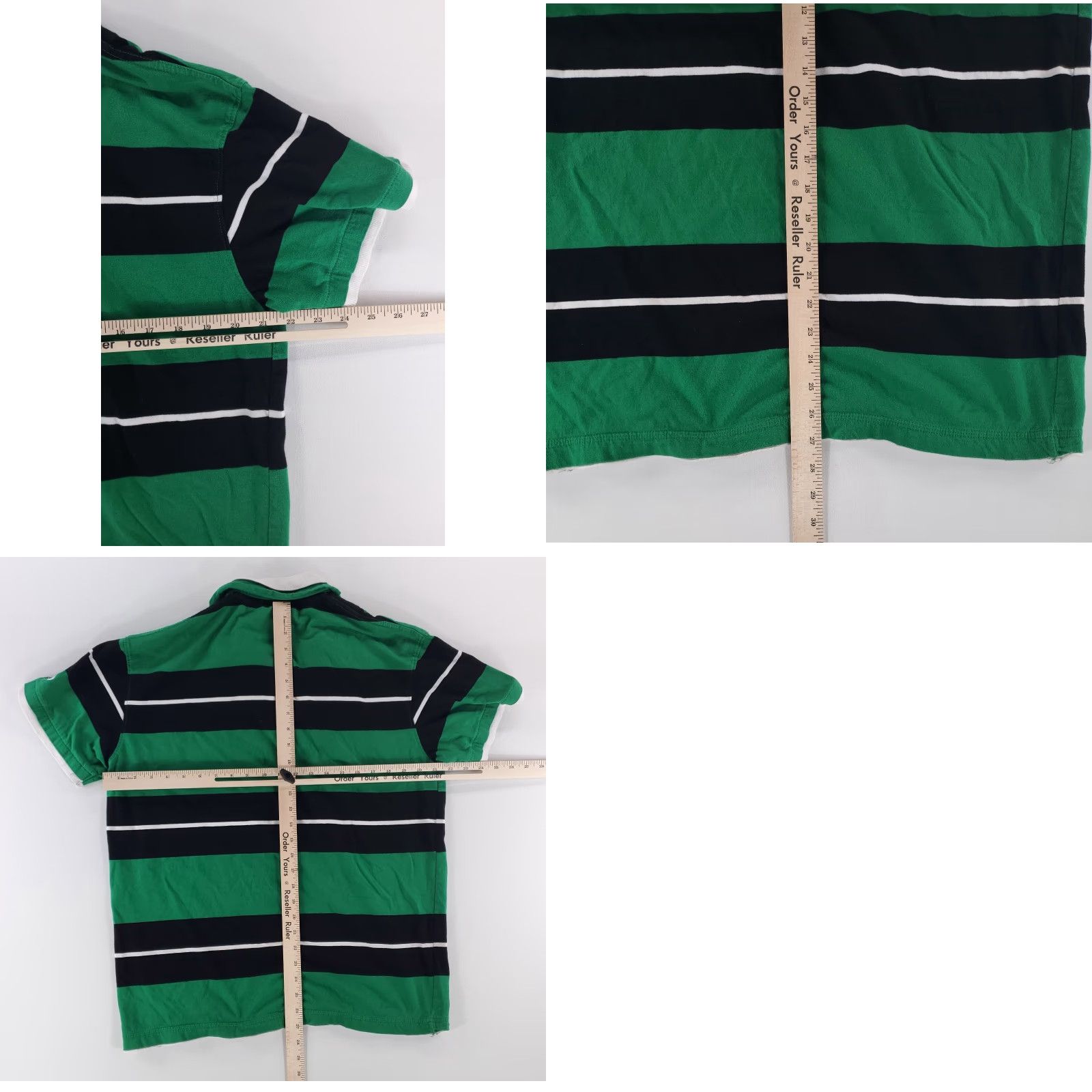 Vintage Landsdowne Rugby Shirt Short Sleeve Ireland Striped Green Black Mens XXL Total 2XL Men Green Ravens? Size US XXL / EU 58 / 5 - 8 Thumbnail