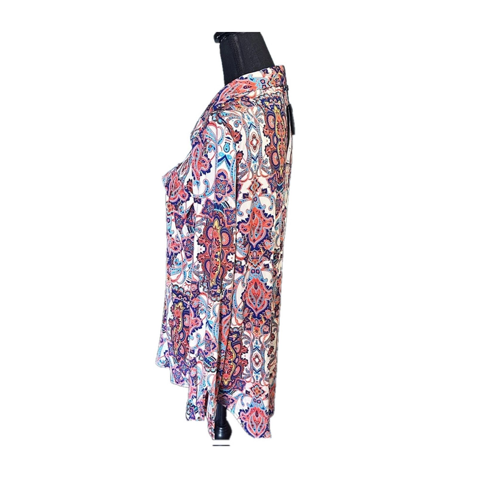Bcbgmaxazria BCBG Maxazria Bright Paisley Blouse Size L / US 10 / IT 46 - 3 Thumbnail