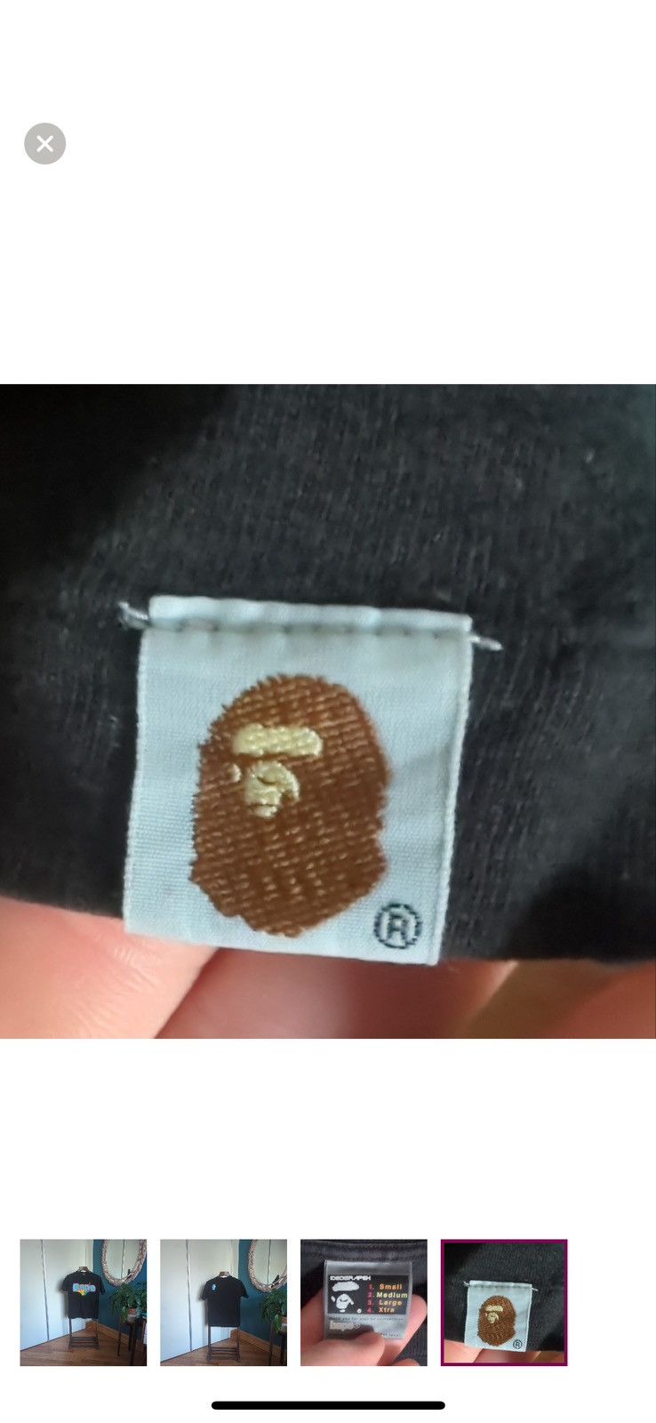 Bape Vintage Bape Rainbow Bubble Logo Tee - Black Size US M / EU 48-50 / 2 - 4 Thumbnail