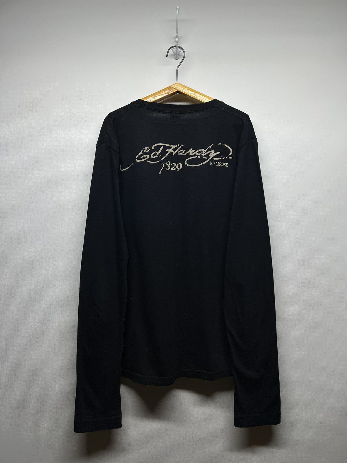 Christian Audigier × Ed Hardy × Vintage Vintage Y2k Ed Hardy Japan Dragon 🐉 Big Logo Long Sleeve 00s Size XL / US 12-14 / IT 48-50 - 5 Thumbnail
