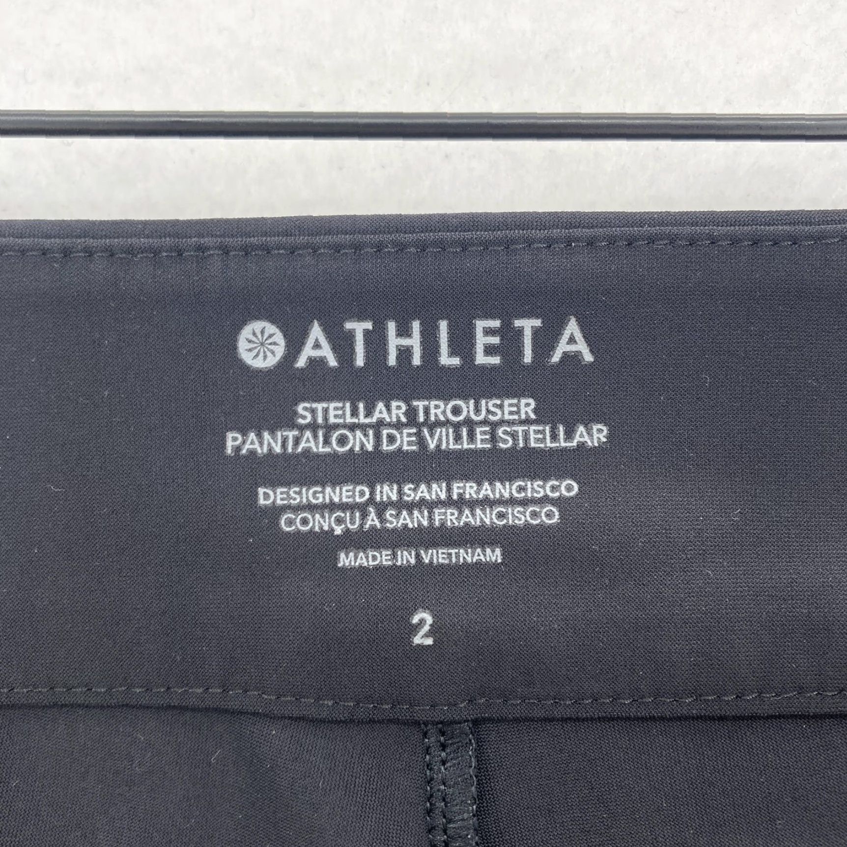 Athleta Athleta Pants Womens 2 Black Stellar Trouser Stretch Zip Pockets Work Travel Dress Pants Regular Waist Pull On Tapered Leg 28in Inseam Black Womens Size 26" / US 2 / IT 38 - 4 Thumbnail