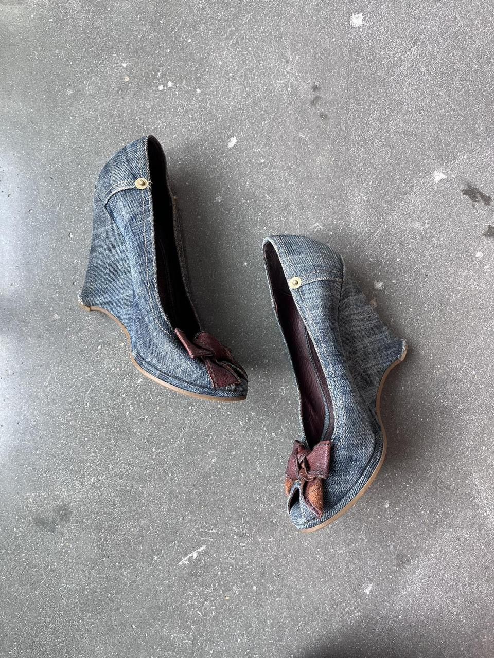 Miu Miu denim miu miu pumps Size US 5.5 / IT 35.5 - 2 Thumbnail