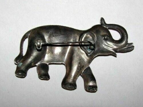 Designer Lucky Sterling Silver Elephant Pin Size ONE SIZE - 3 Thumbnail